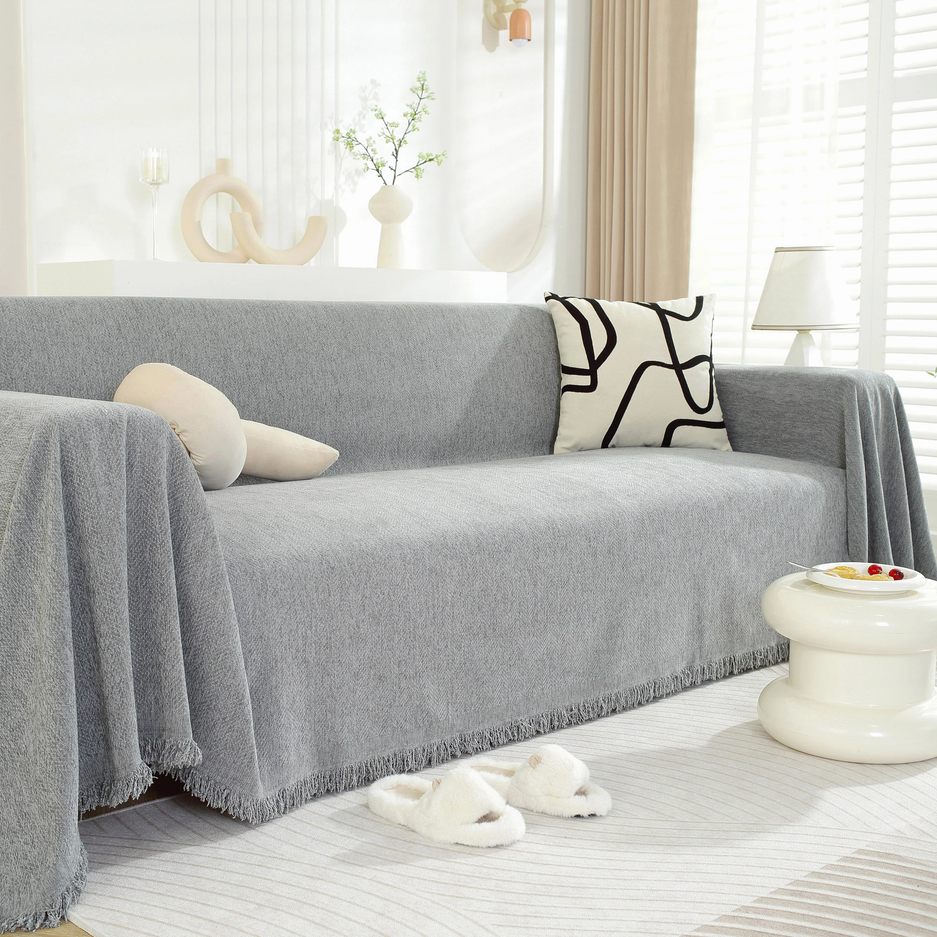 Chenille Herringbone Couch Protector Blanket, Stylish Throw Blankets for Couch and Couch Throw Cover - Image 63