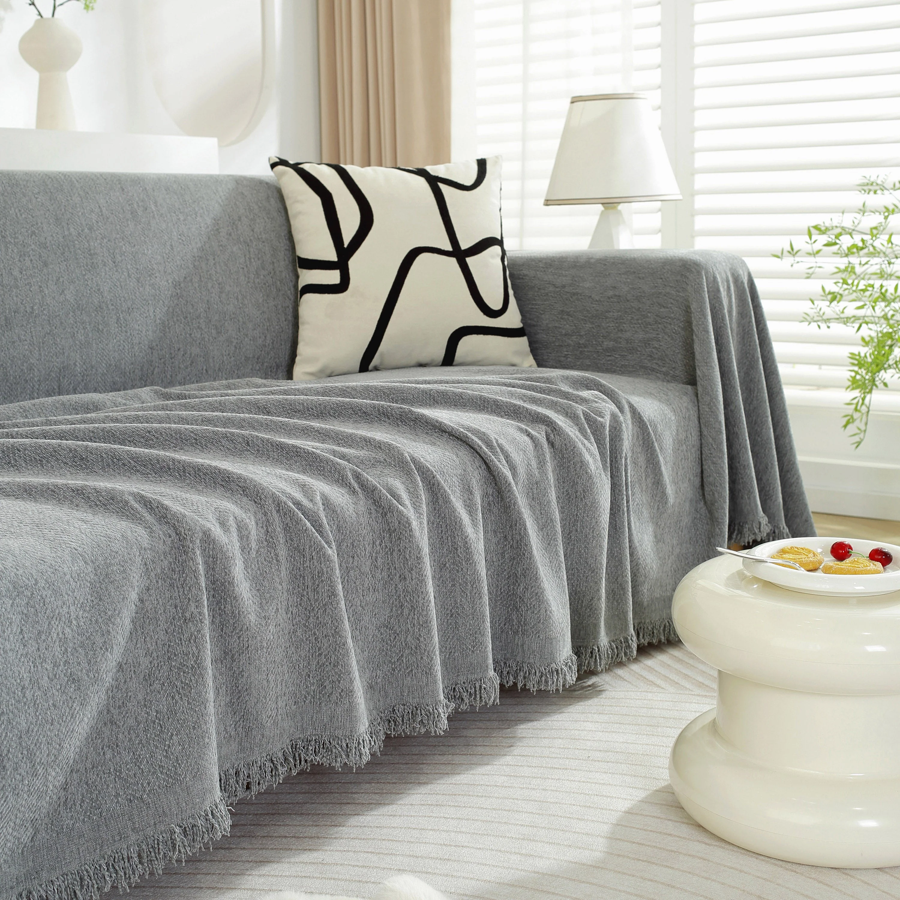 Chenille Herringbone Couch Protector Blanket, Stylish Throw Blankets for Couch and Couch Throw Cover - Image 71