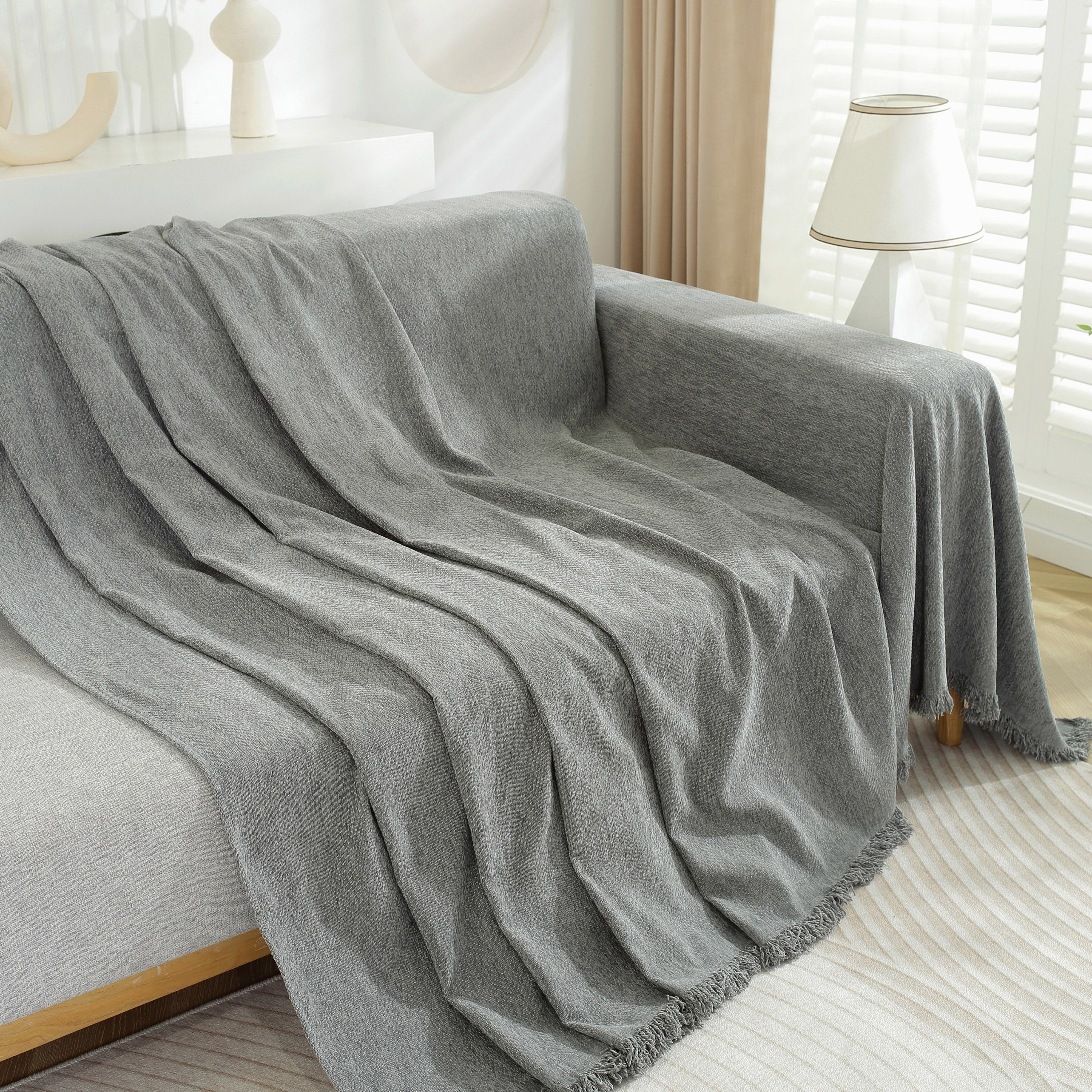 Chenille Herringbone Couch Protector Blanket, Stylish Throw Blankets for Couch and Couch Throw Cover - Image 72
