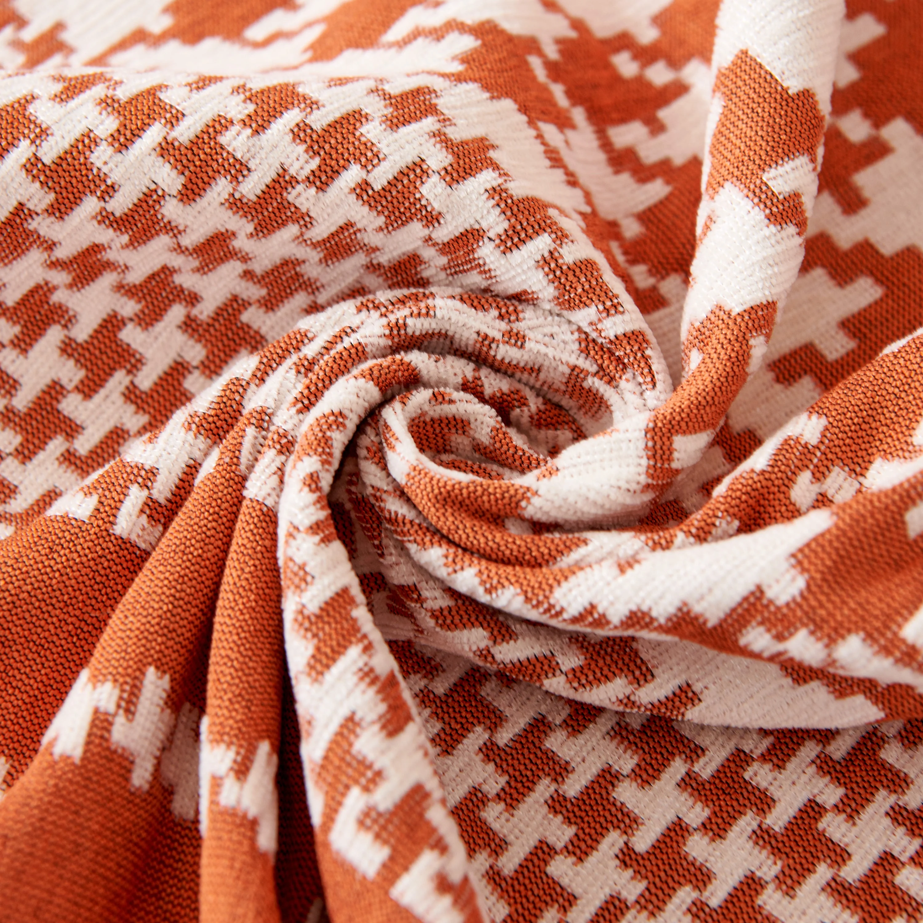 Chenille Houndstooth Couch Cover, Chaise Lounge Blanket Cover, Sectional Couch Scratch Protector - Image 148
