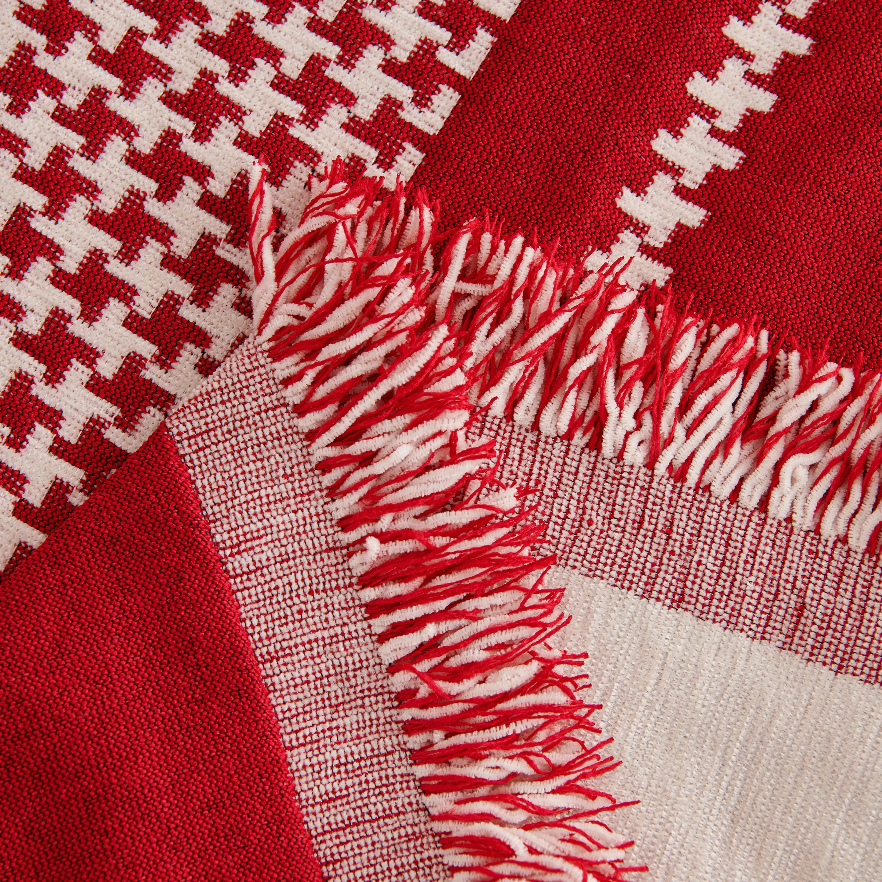 Chenille Houndstooth Couch Cover, Chaise Lounge Blanket Cover, Sectional Couch Scratch Protector - Image 93