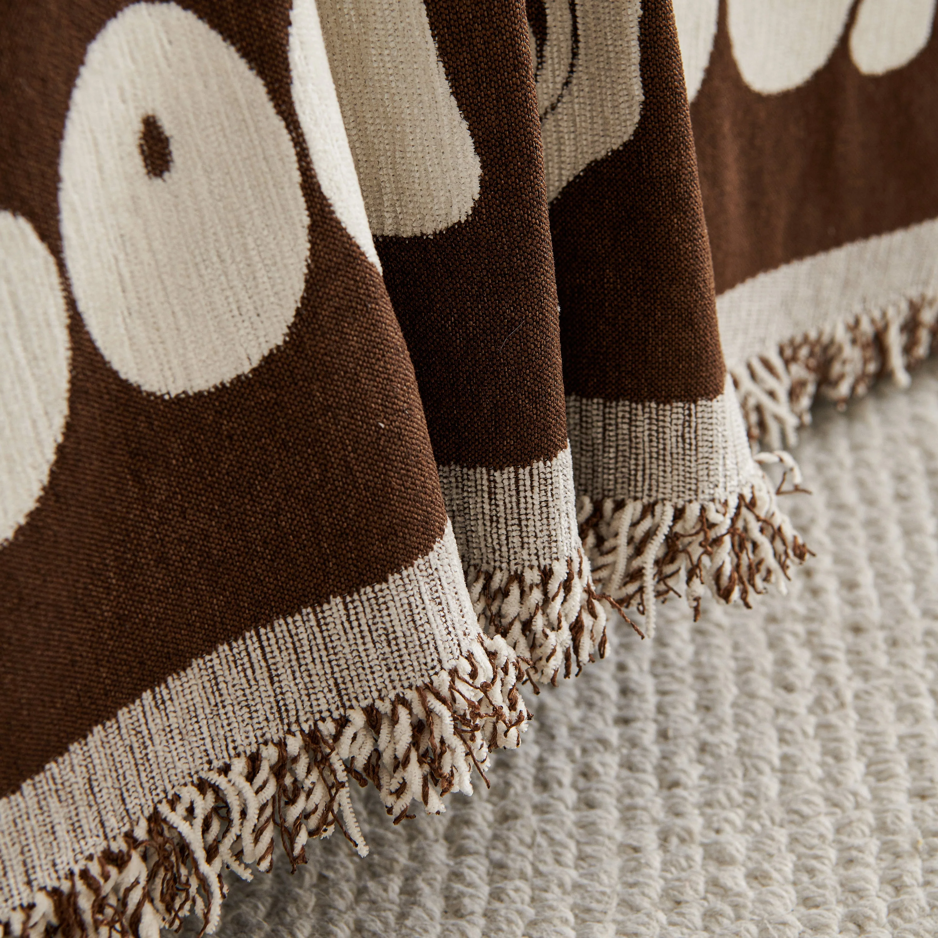 Chenille Houndstooth Sofa Throw Cover, Scratch Proof Cozy Throw Blankets for Couch - Image 2