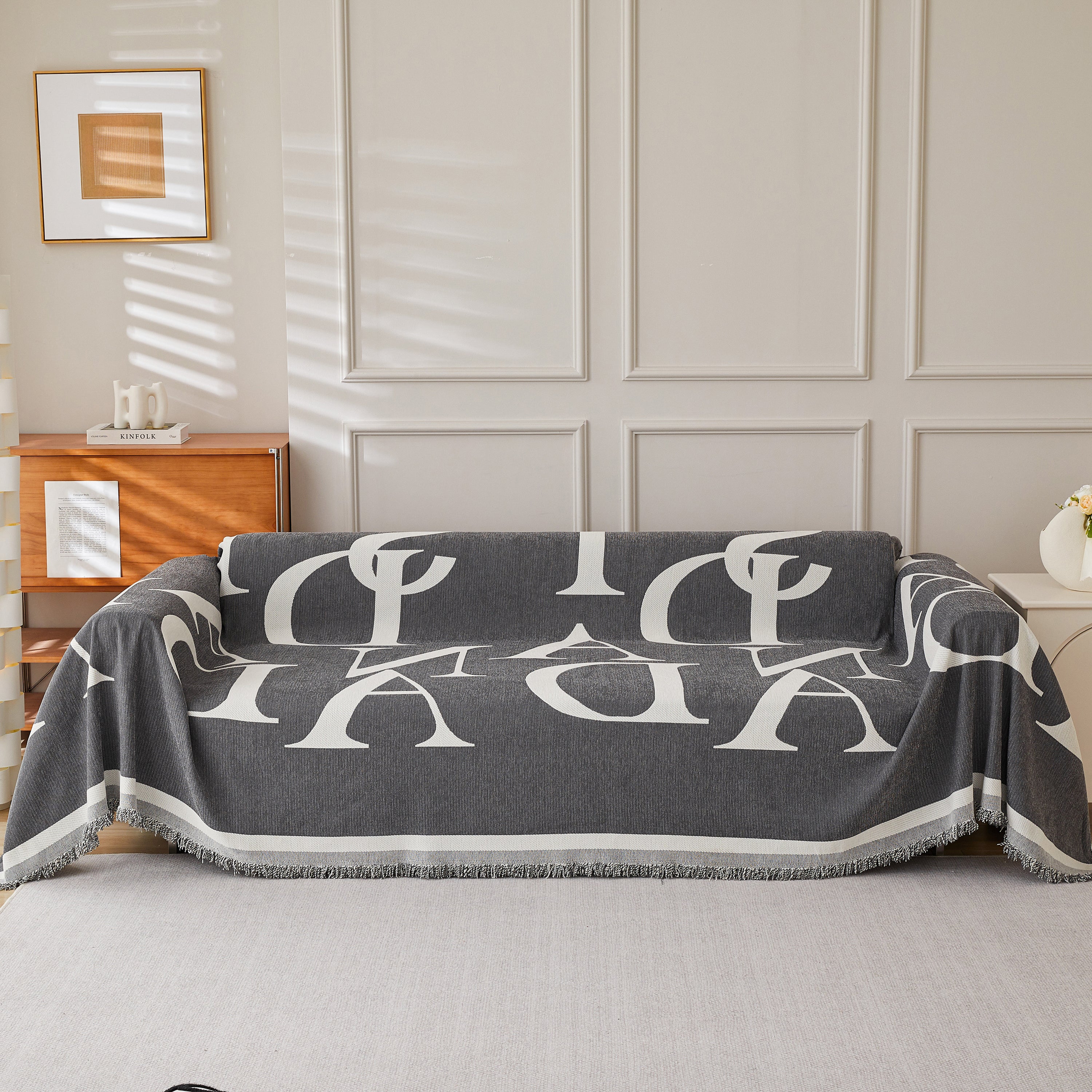 Chenille Jacquard Alphabet Sofa Blanket Cover, L Shape Sofa Cover, Reversible Couch Covers for Dogs - Image 30