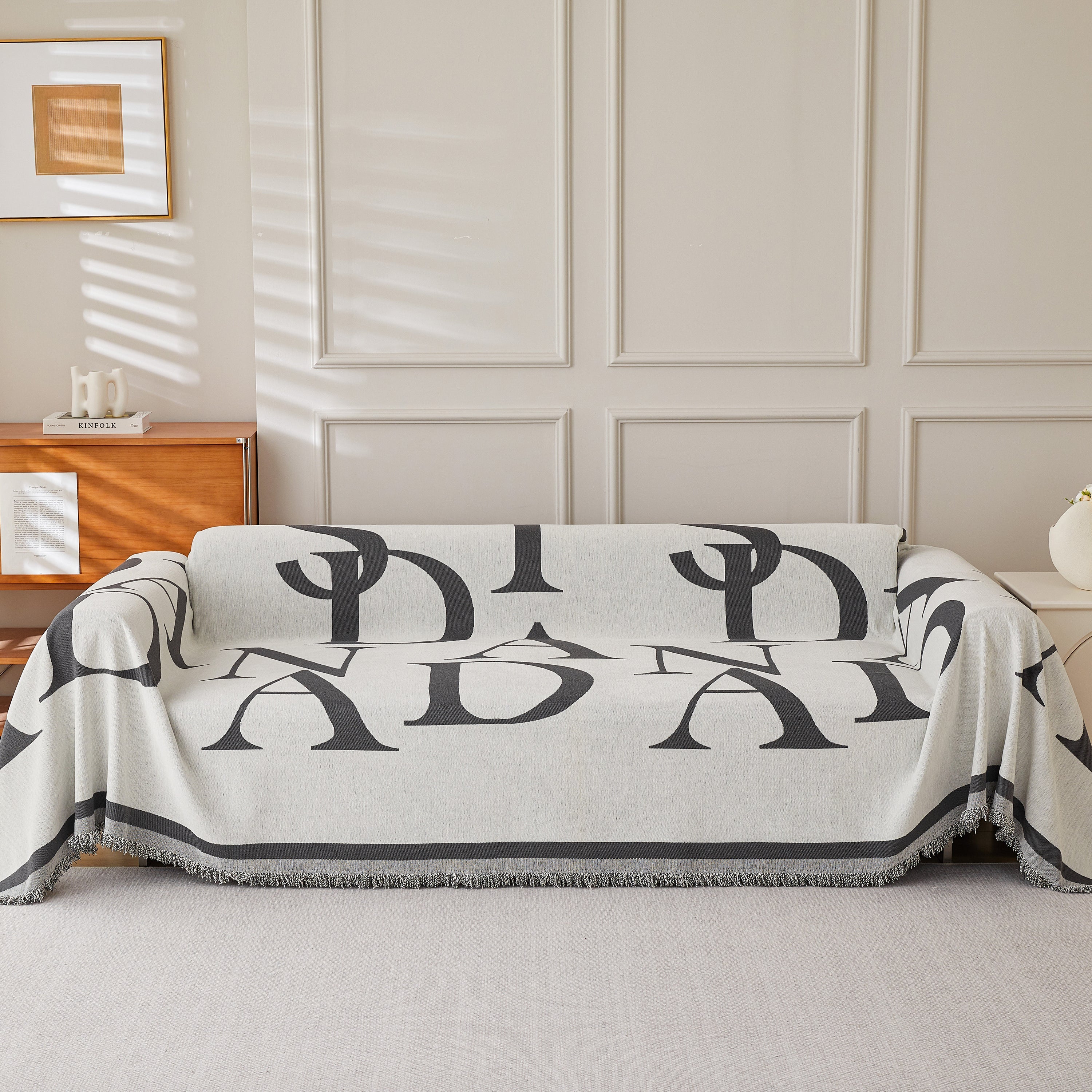 Chenille Jacquard Alphabet Sofa Blanket Cover, L Shape Sofa Cover, Reversible Couch Covers for Dogs - Image 31