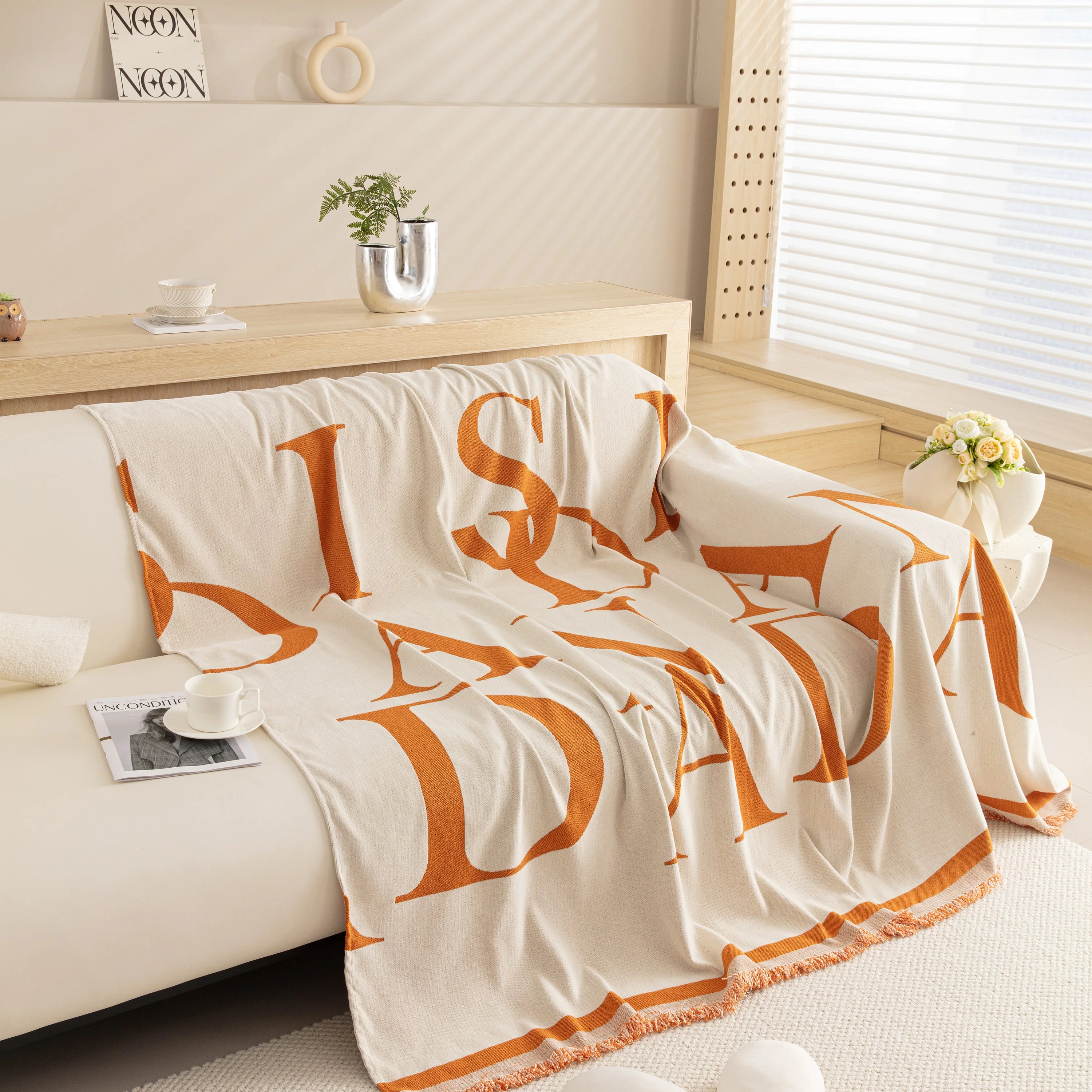 Chenille Jacquard Alphabet Sofa Blanket Cover, L Shape Sofa Cover, Reversible Couch Covers for Dogs - Image 54