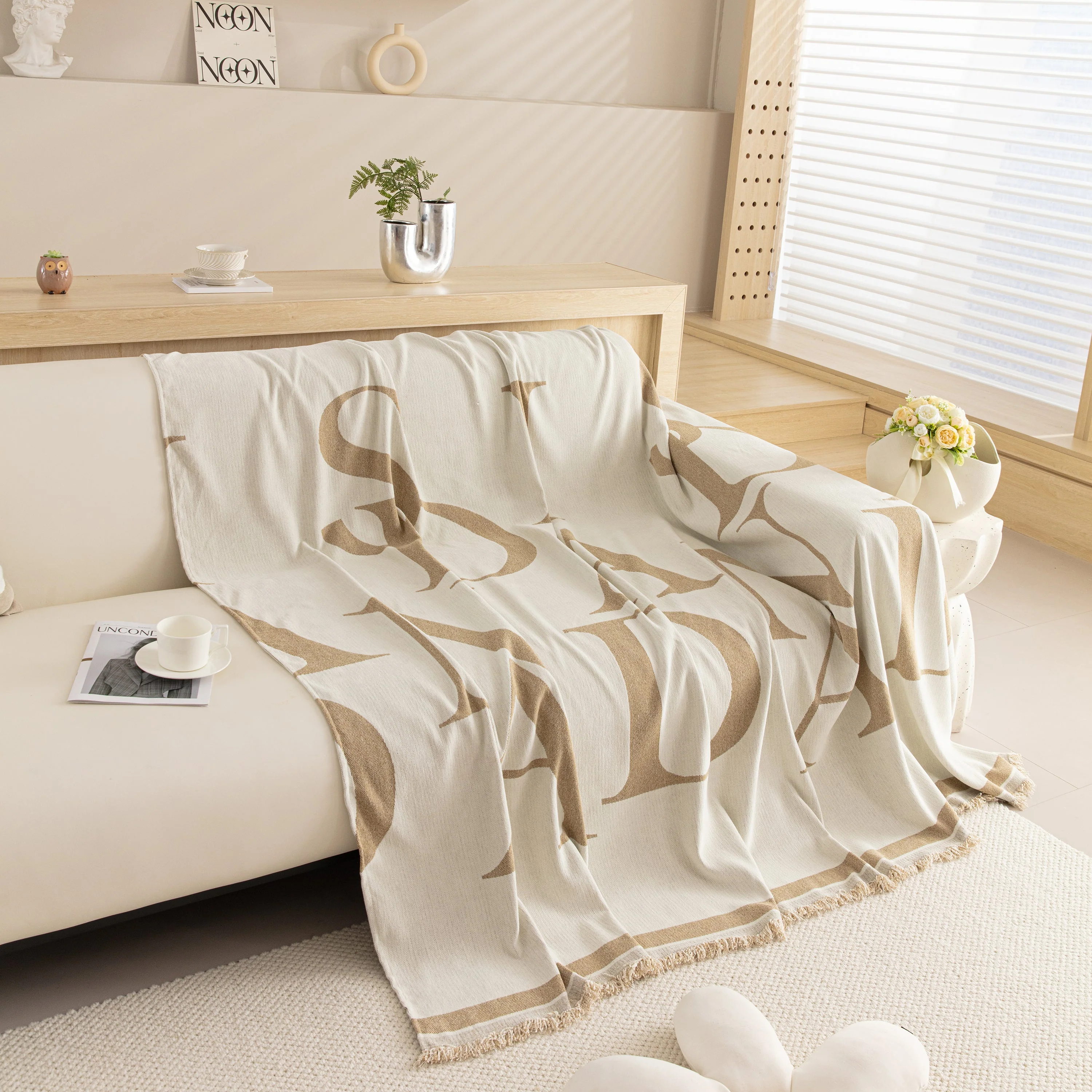 Chenille Jacquard Alphabet Sofa Blanket Cover, L Shape Sofa Cover, Reversible Couch Covers for Dogs - Image 73