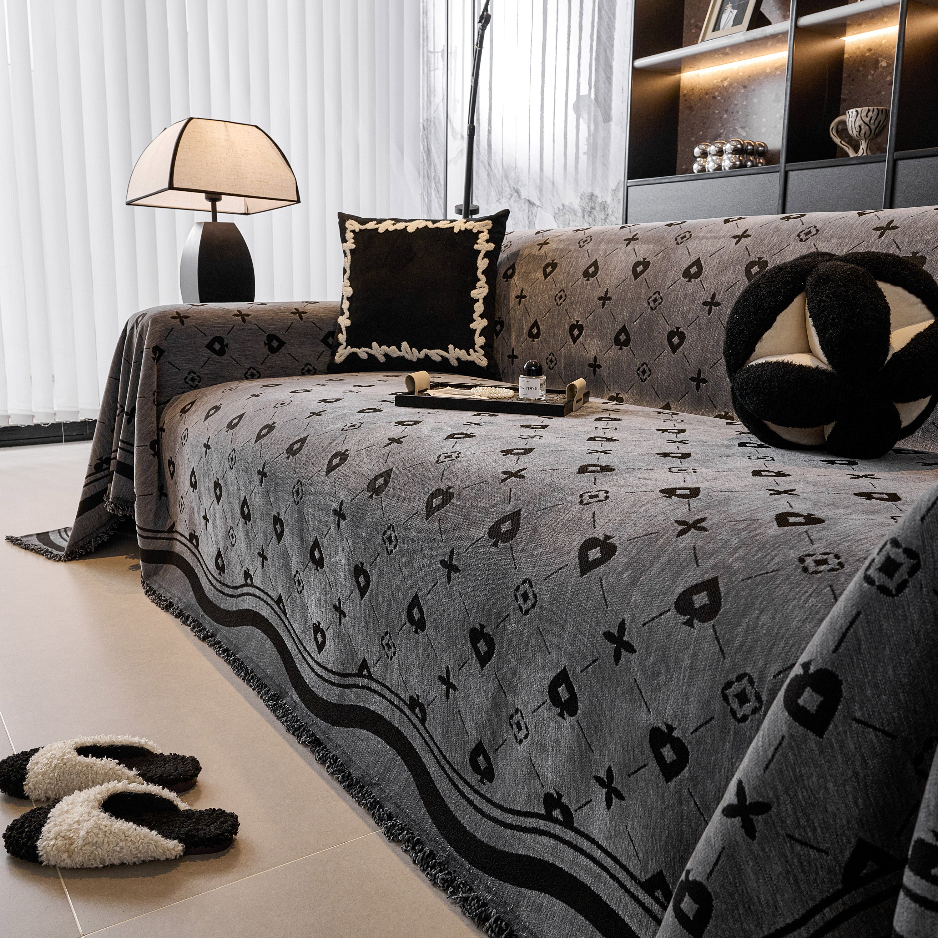 Chenille Jacquard Sofa Throw Cover Blanket, Luxury Thick Woven Couch Cover for Sofa - Image 28