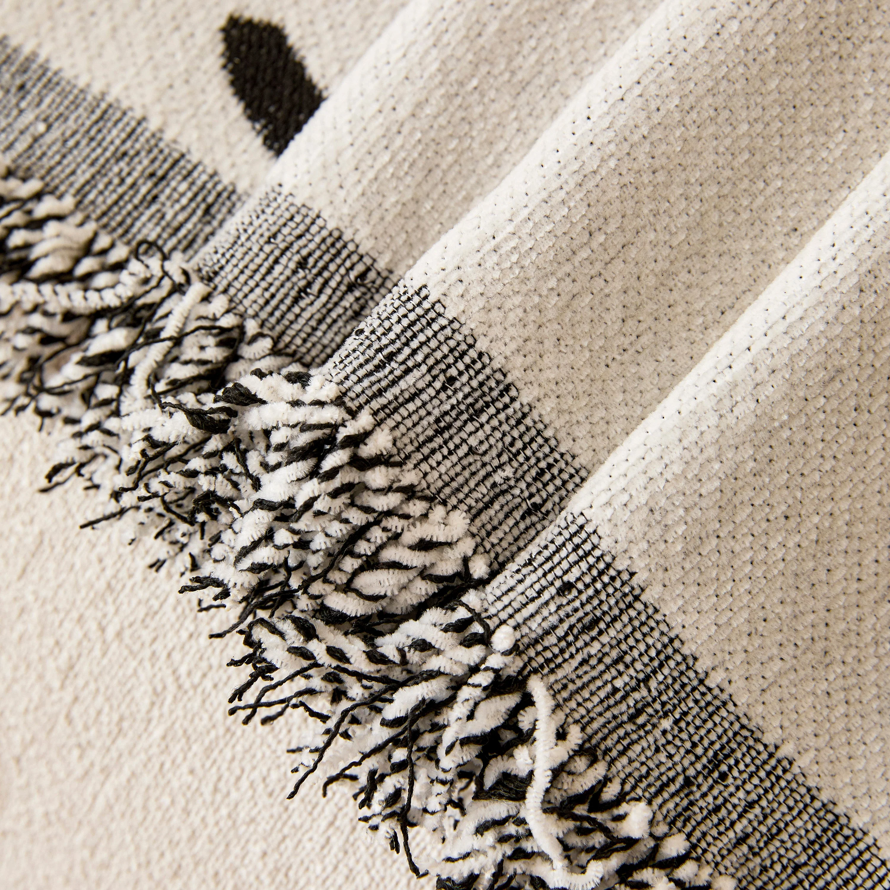 Chenille Jacquard Sofa Throw Cover with Tassel Soft Thick Couch Protector Blanket - Image 29