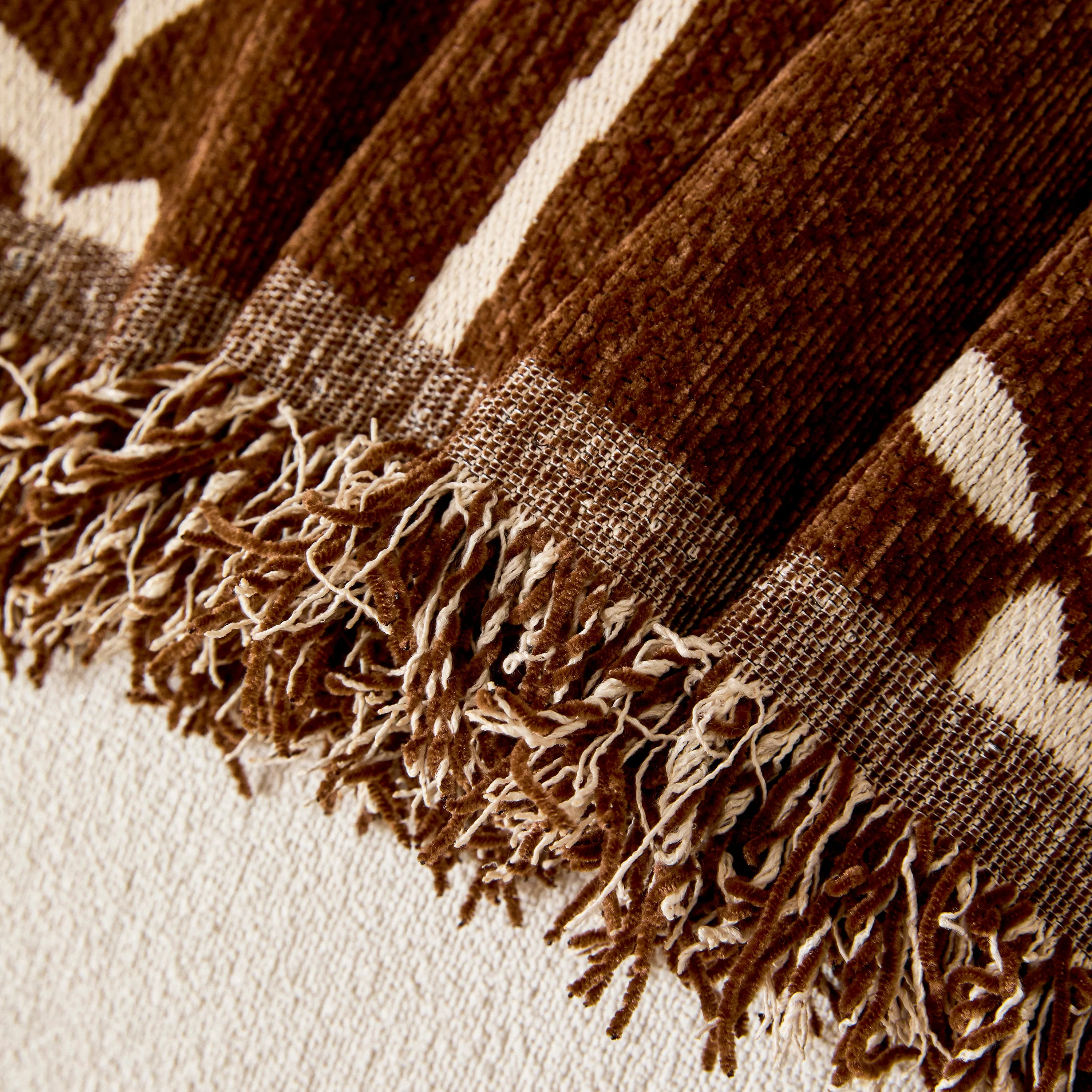 Chenille Jacquard Sofa Throw Cover with Tassel Soft Thick Couch Protector Blanket - Image 83