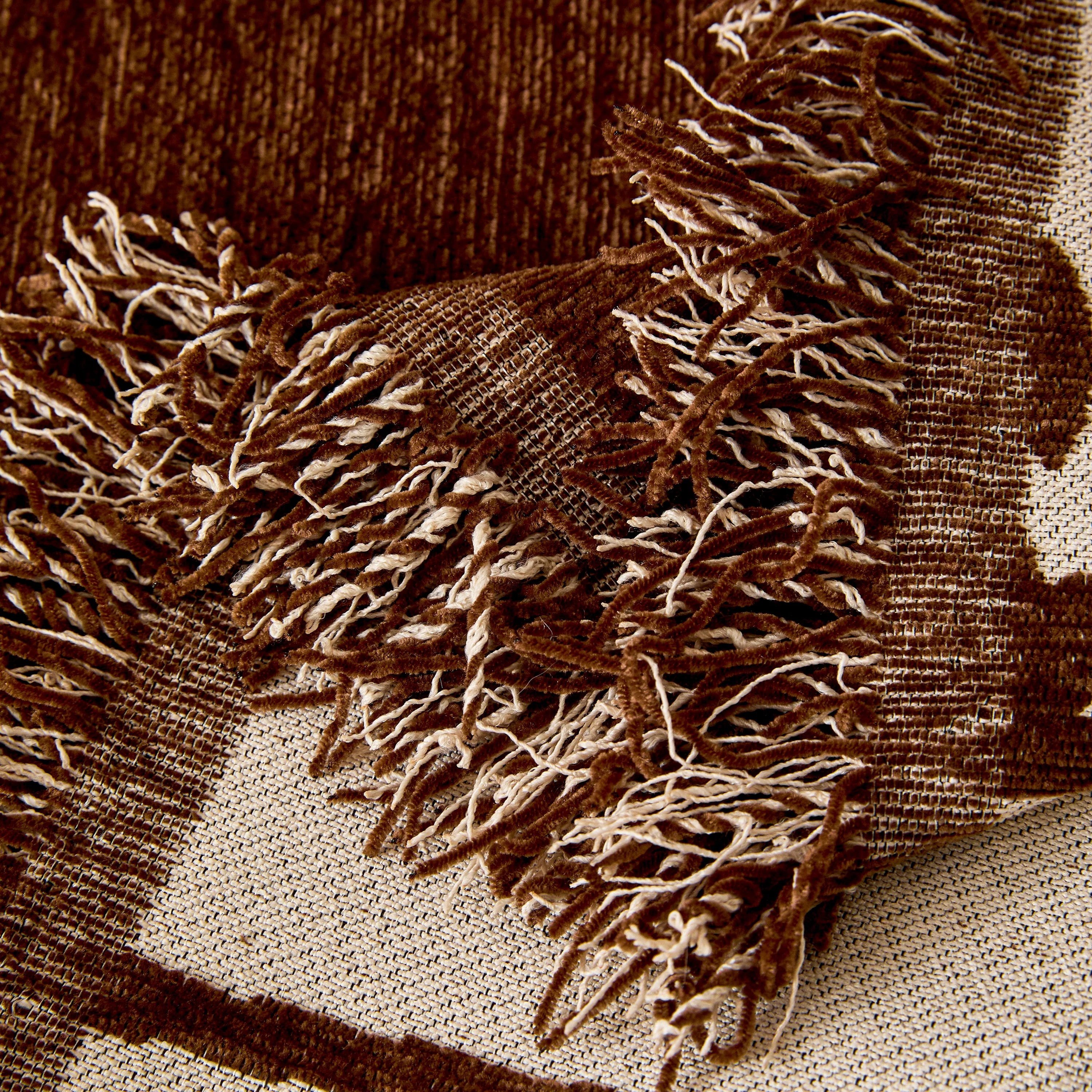 Chenille Jacquard Sofa Throw Cover with Tassel Soft Thick Couch Protector Blanket - Image 87