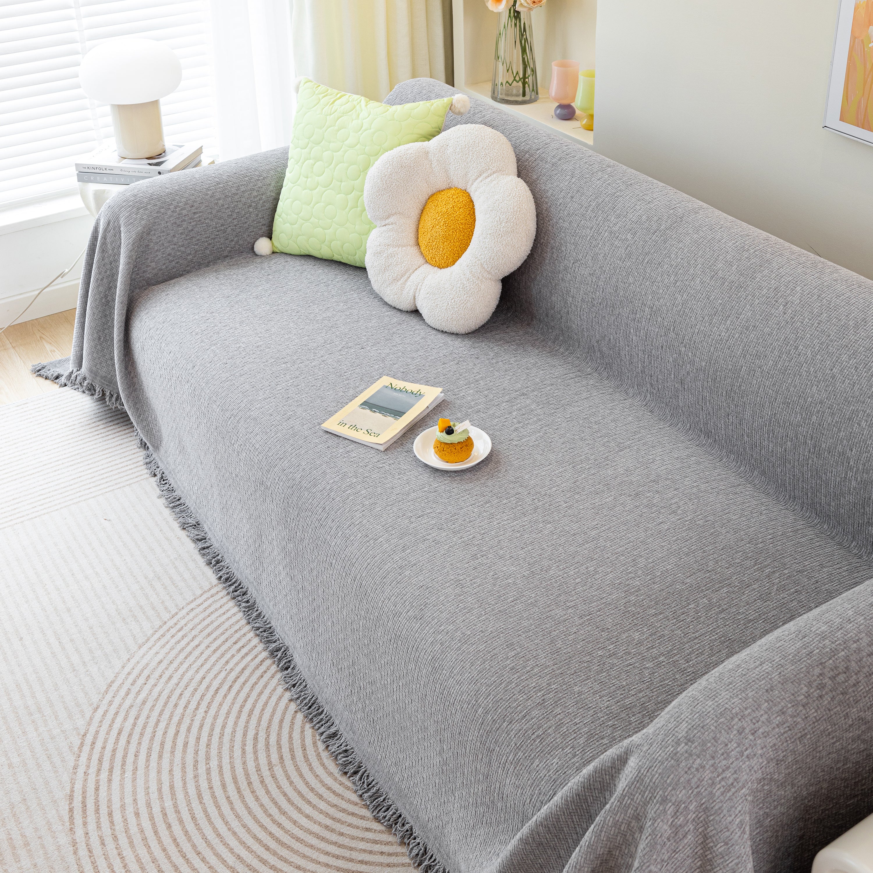 Chenille Large Throw Couch Cover Blanket with Water-Resistant for Futon, Loveseat, and L-Shaped Sofa - Image 15