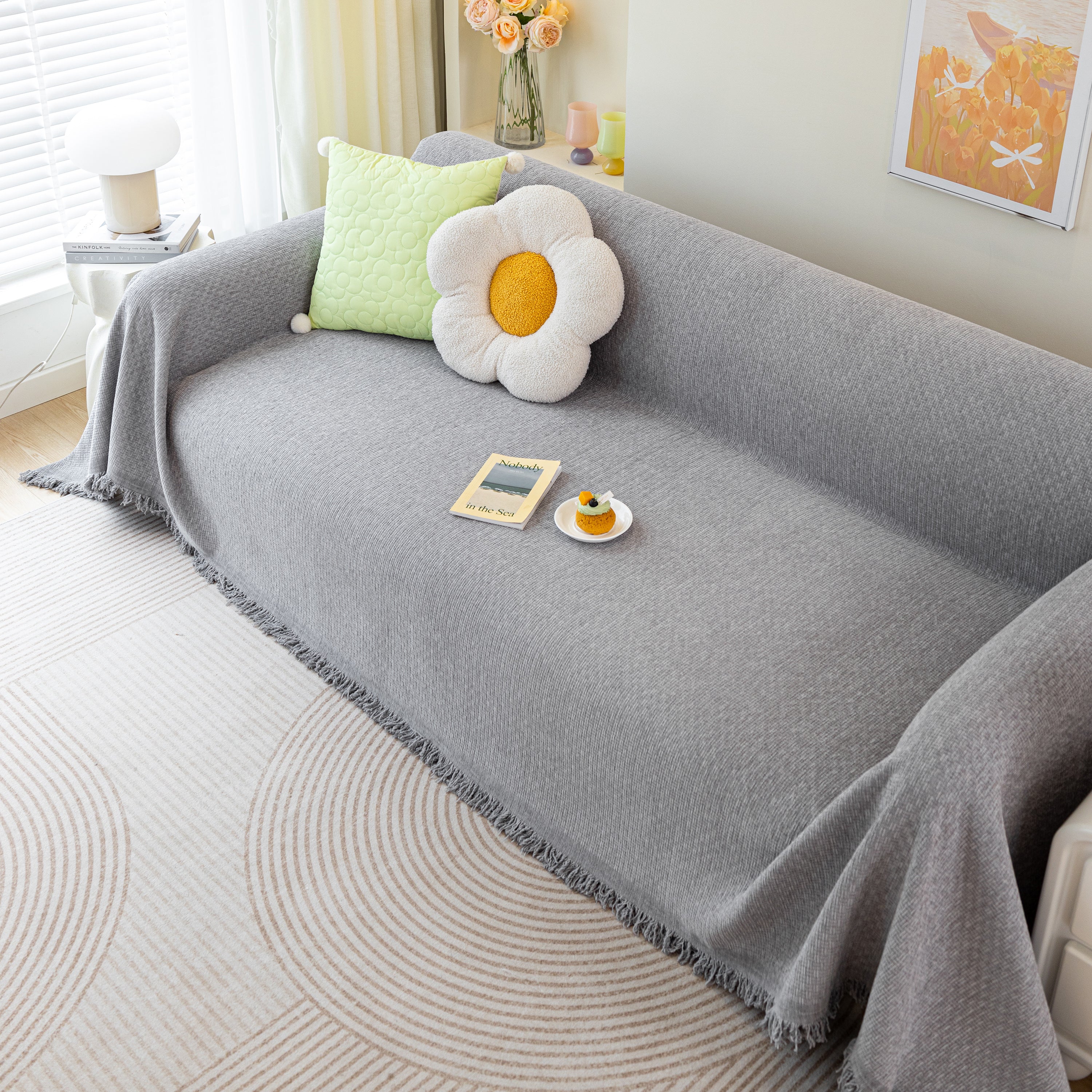 Chenille Large Throw Couch Cover Blanket with Water-Resistant for Futon, Loveseat, and L-Shaped Sofa - Image 16