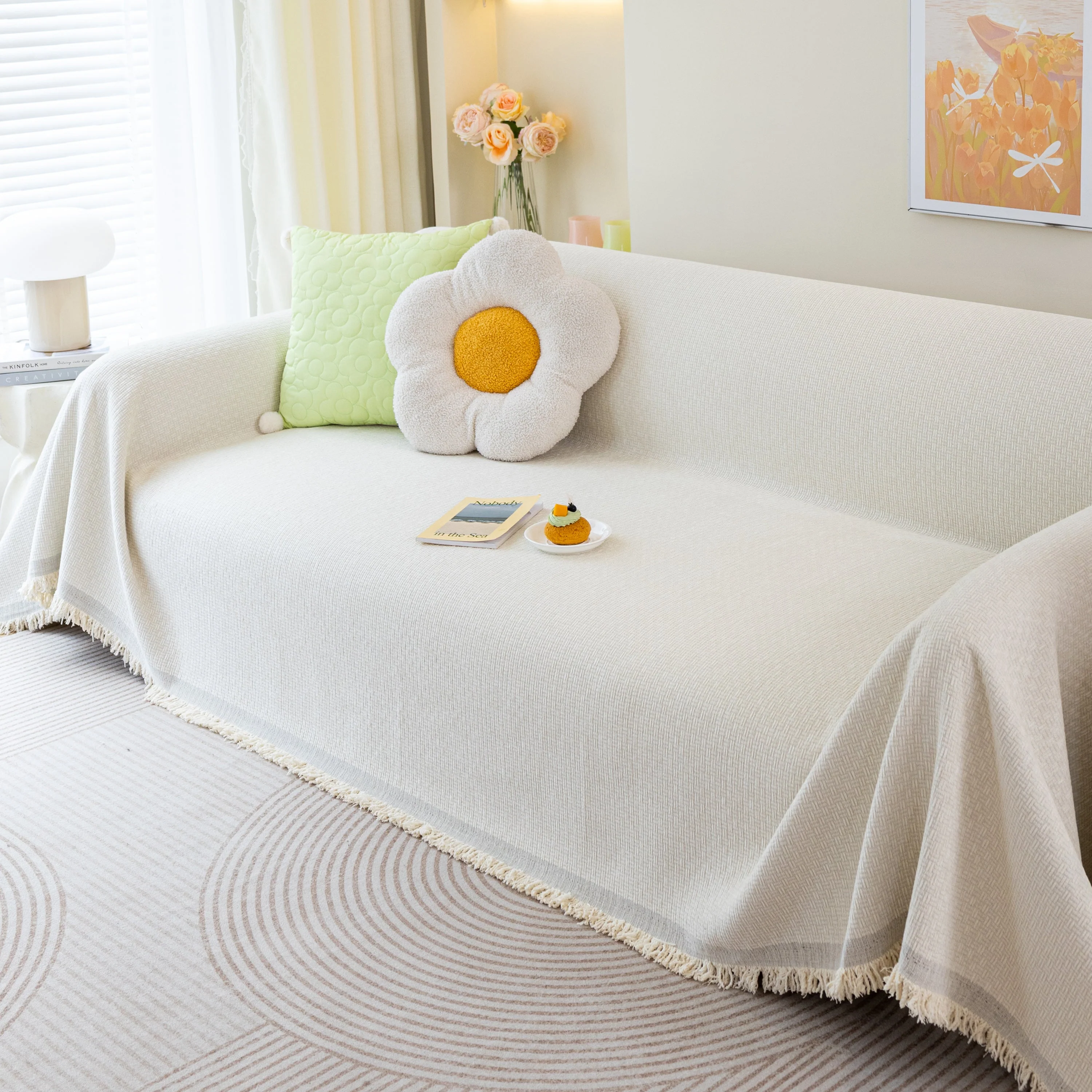 Chenille Large Throw Couch Cover Blanket with Water-Resistant for Futon, Loveseat, and L-Shaped Sofa - Image 18