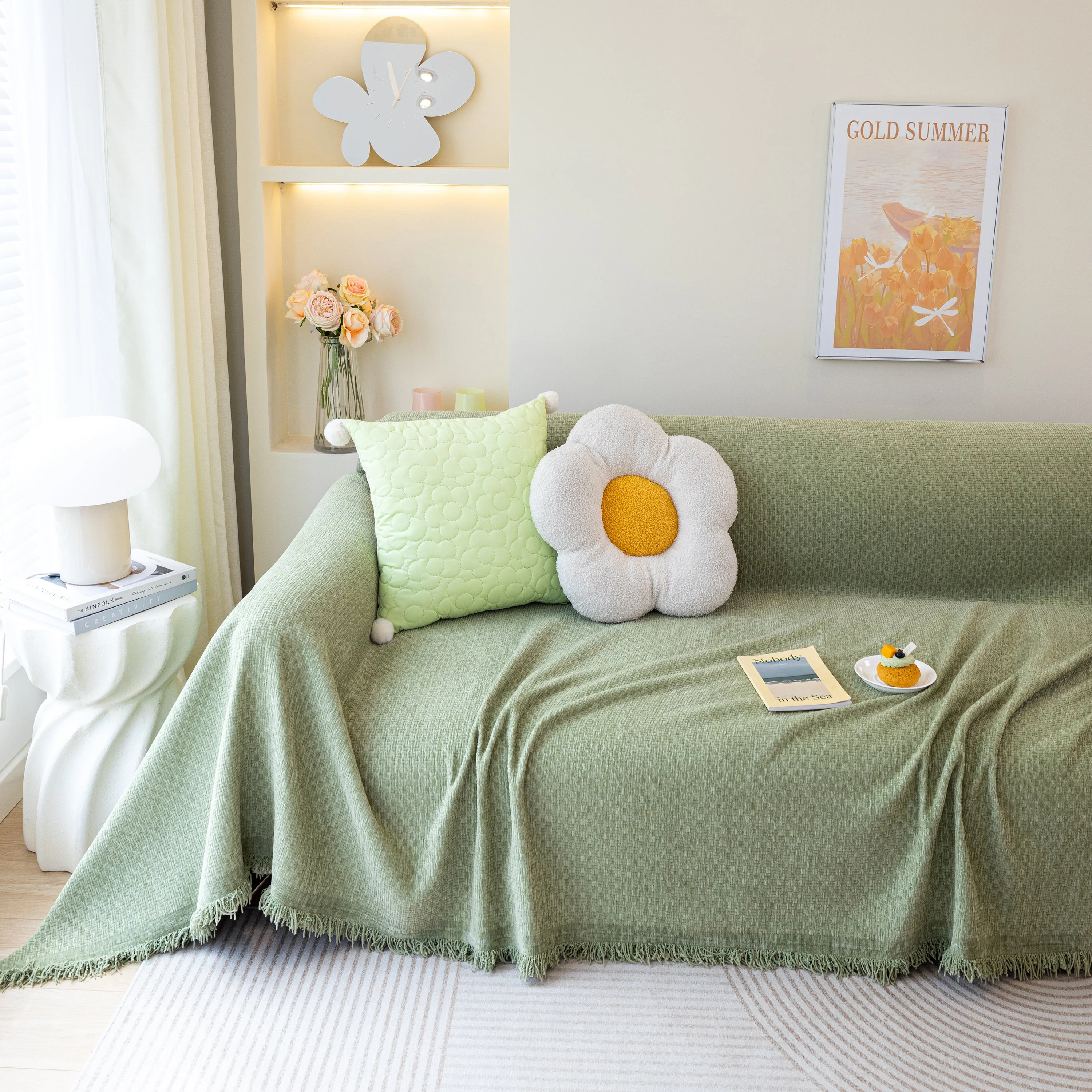 Chenille Large Throw Couch Cover Blanket with Water-Resistant for Futon, Loveseat, and L-Shaped Sofa - Image 26