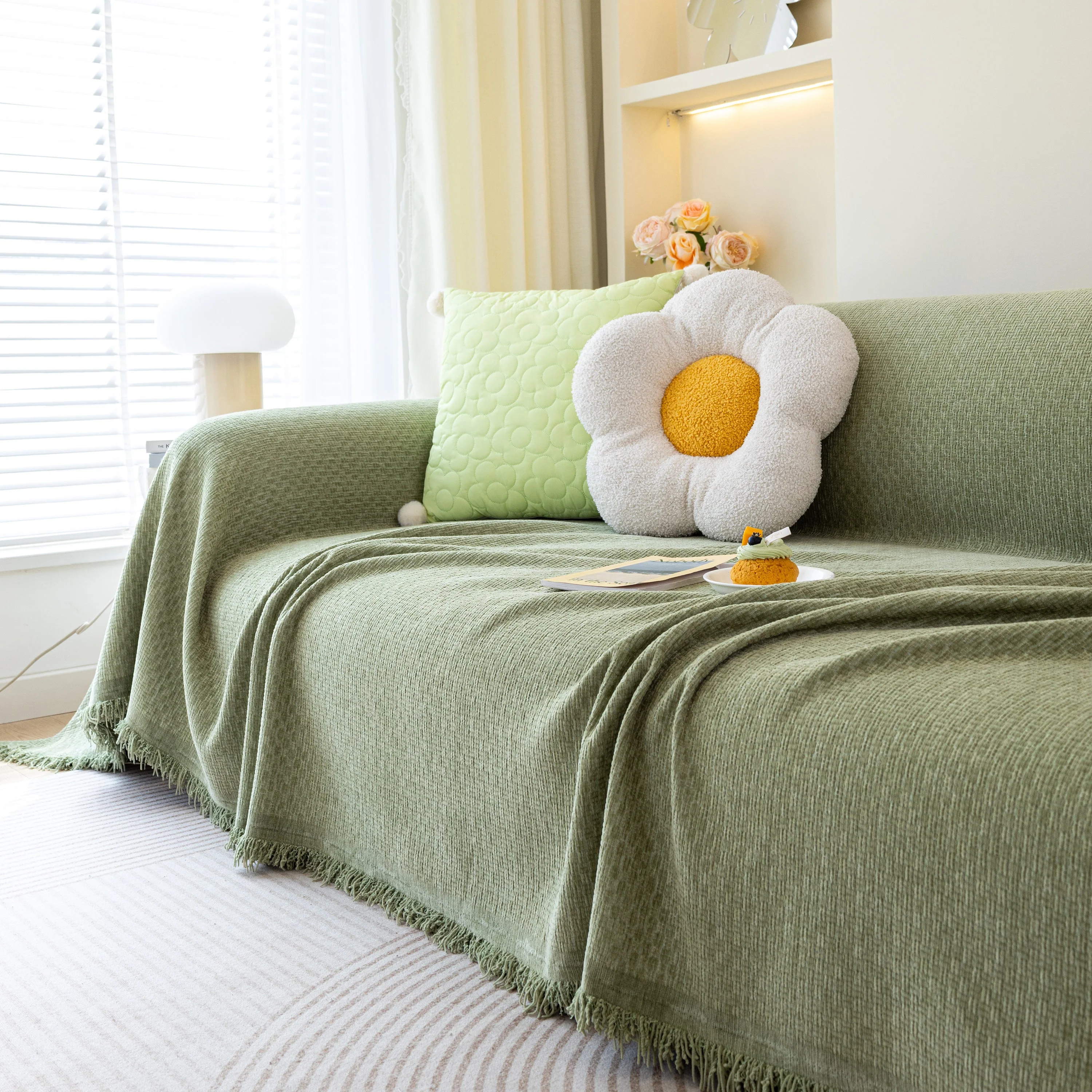 Chenille Large Throw Couch Cover Blanket with Water-Resistant for Futon, Loveseat, and L-Shaped Sofa - Image 28