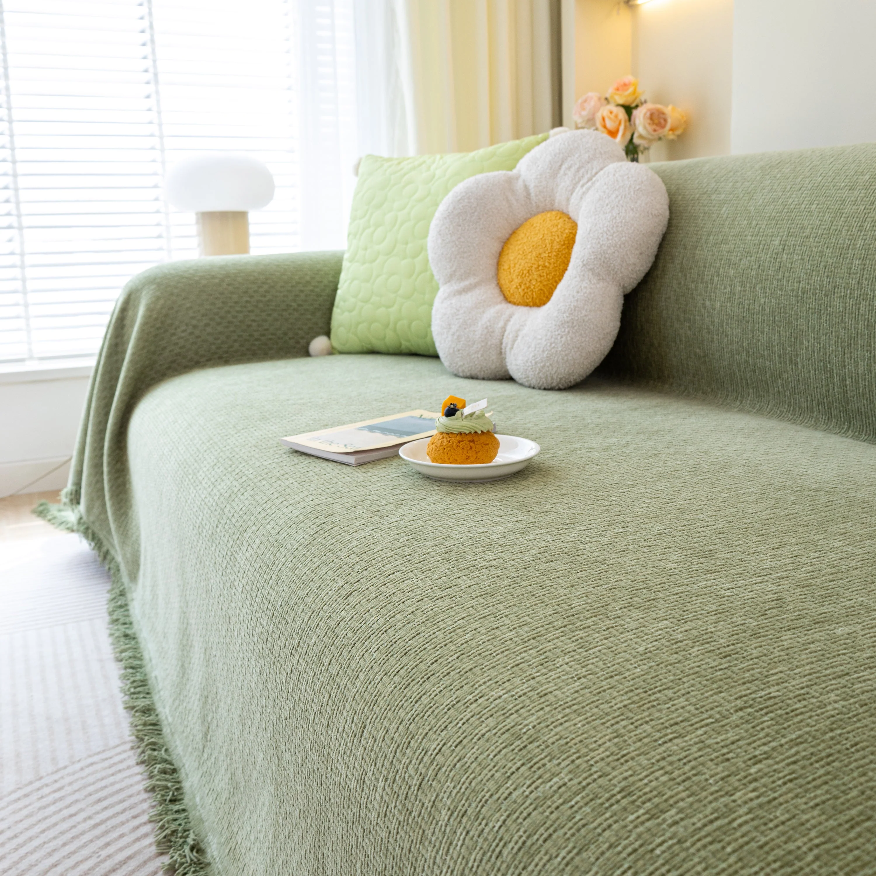 Chenille Large Throw Couch Cover Blanket with Water-Resistant for Futon, Loveseat, and L-Shaped Sofa - Image 31