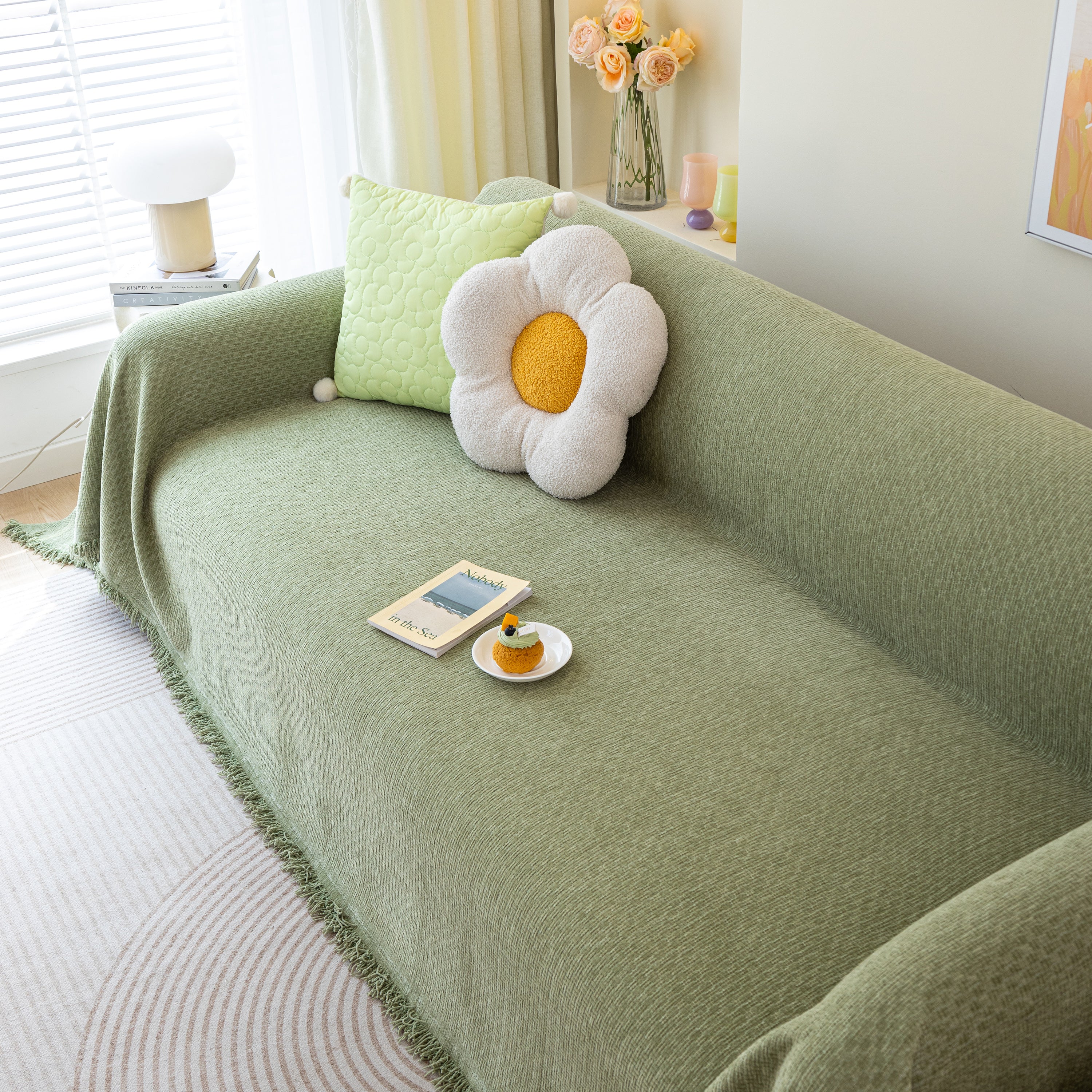 Chenille Large Throw Couch Cover Blanket with Water-Resistant for Futon, Loveseat, and L-Shaped Sofa - Image 33