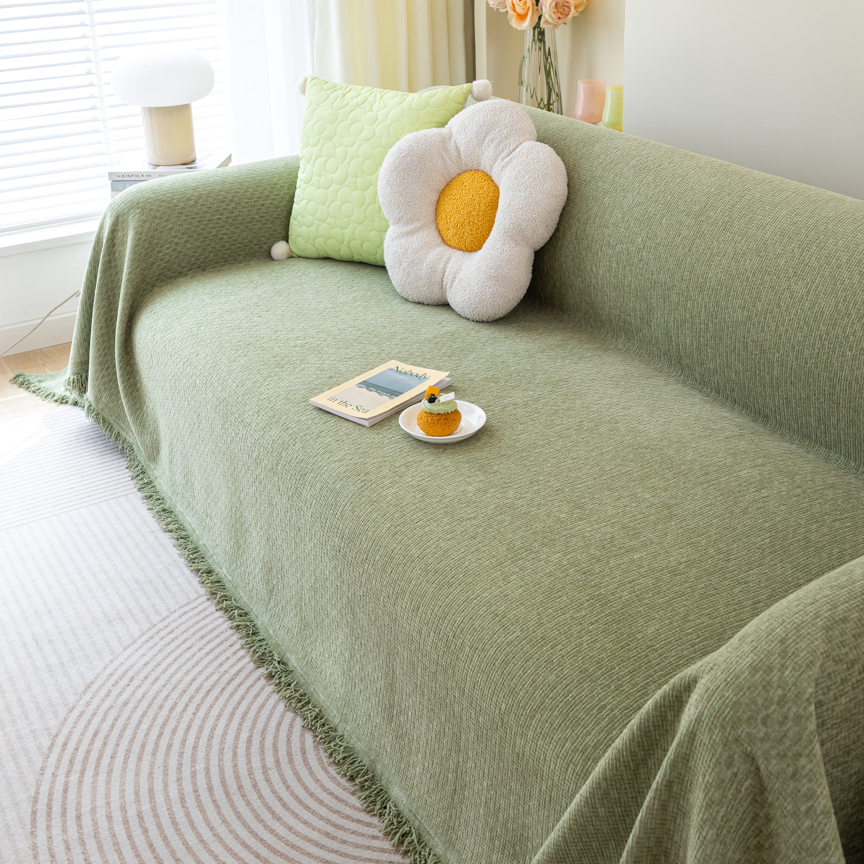 Chenille Large Throw Couch Cover Blanket with Water-Resistant for Futon, Loveseat, and L-Shaped Sofa - Image 35