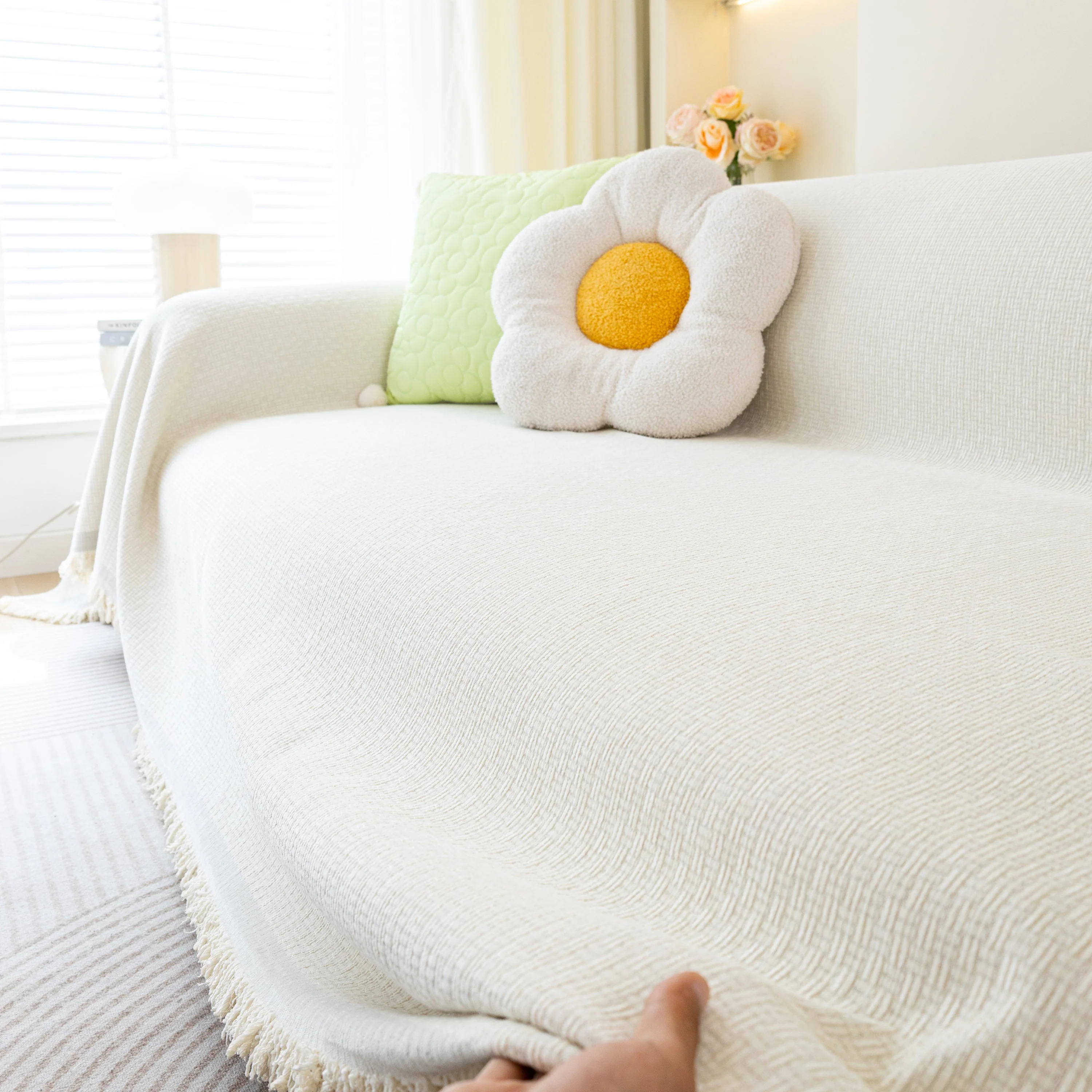 Chenille Large Throw Couch Cover Blanket with Water-Resistant for Futon, Loveseat, and L-Shaped Sofa - Image 57