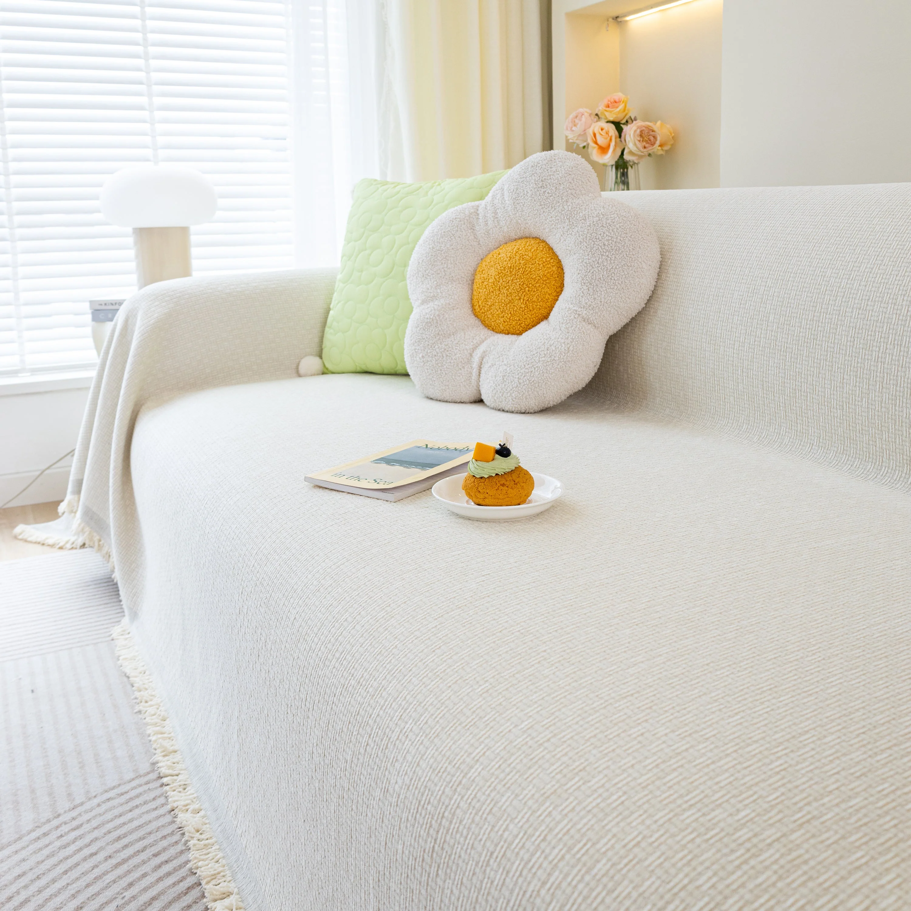 Chenille Large Throw Couch Cover Blanket with Water-Resistant for Futon, Loveseat, and L-Shaped Sofa - Image 59