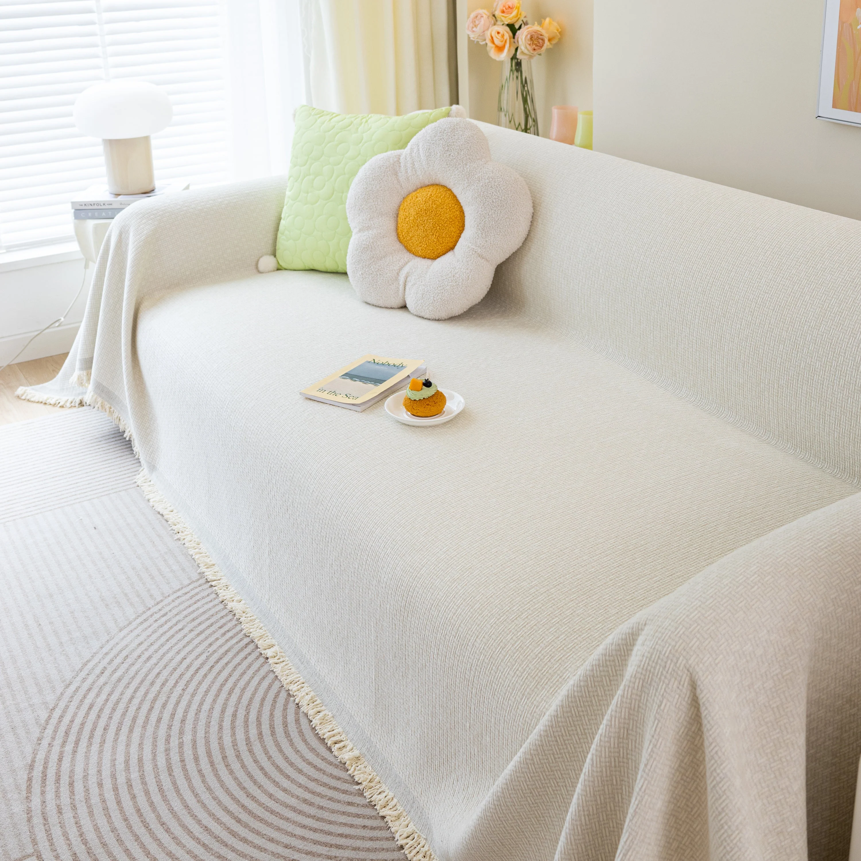 Chenille Large Throw Couch Cover Blanket with Water-Resistant for Futon, Loveseat, and L-Shaped Sofa - Image 60