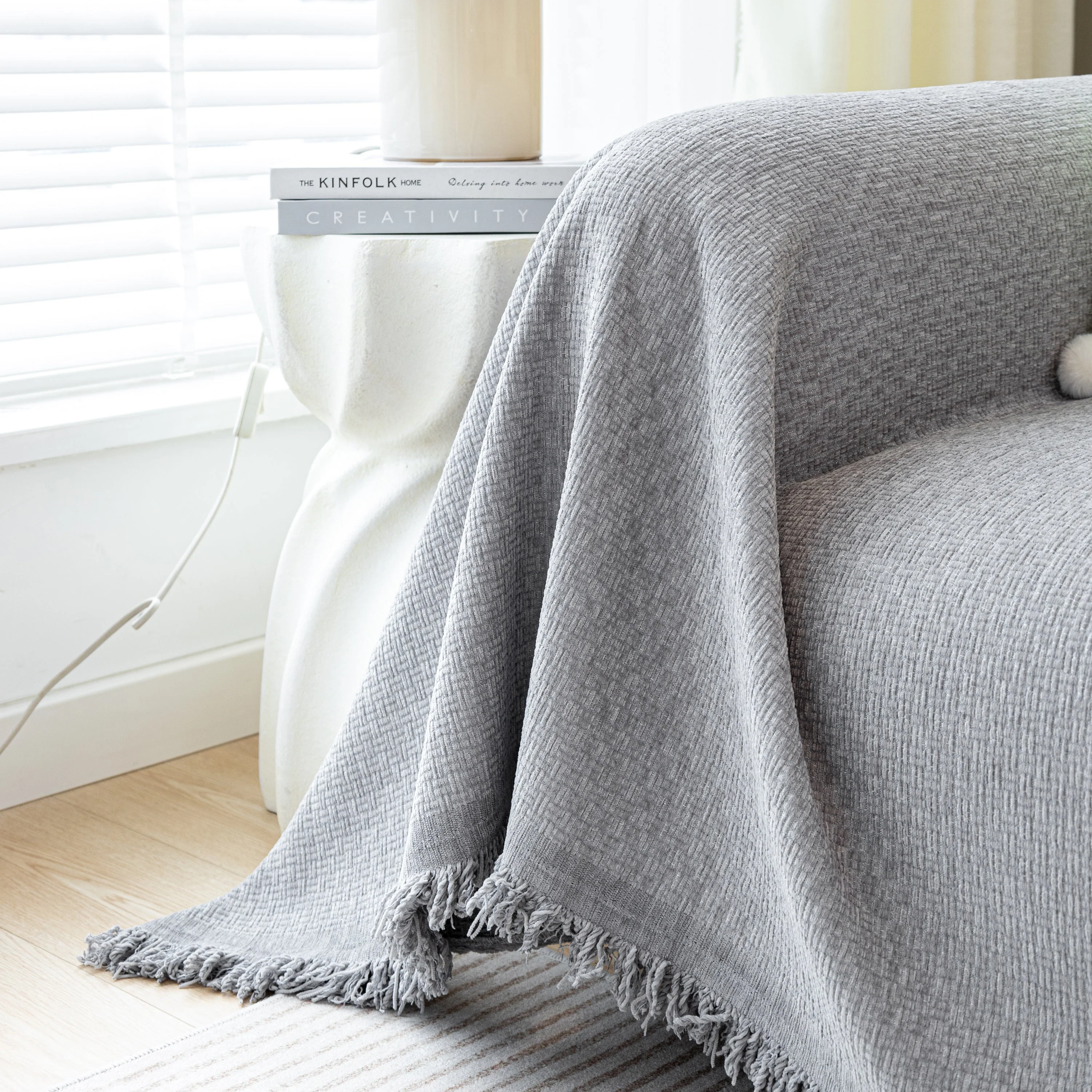 Chenille Large Throw Couch Cover Blanket with Water-Resistant for Futon, Loveseat, and L-Shaped Sofa - Image 8