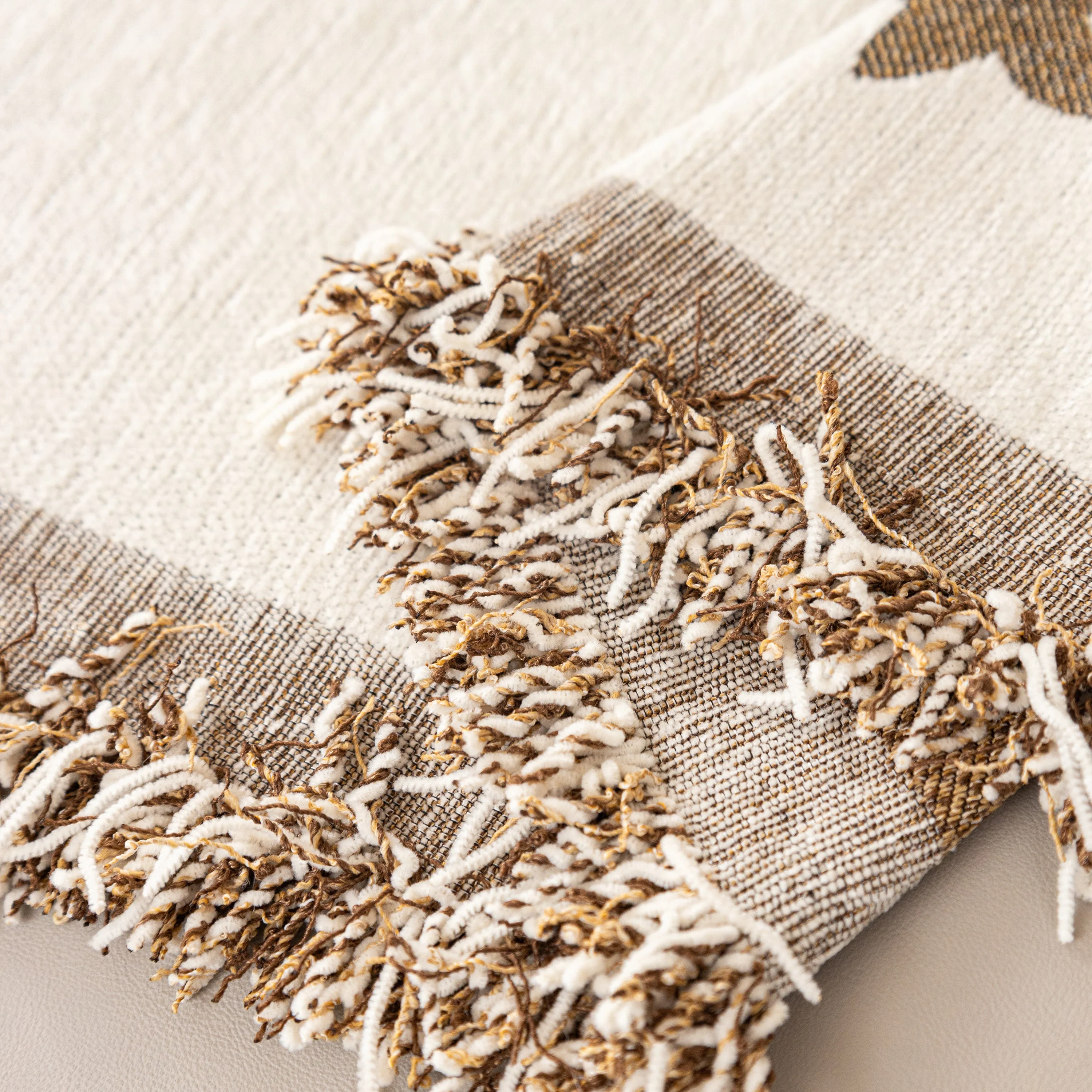 Geometric Chenille Sofa Throw Cover, Breathable Couch Protector with Tassel Fringe - Image 64