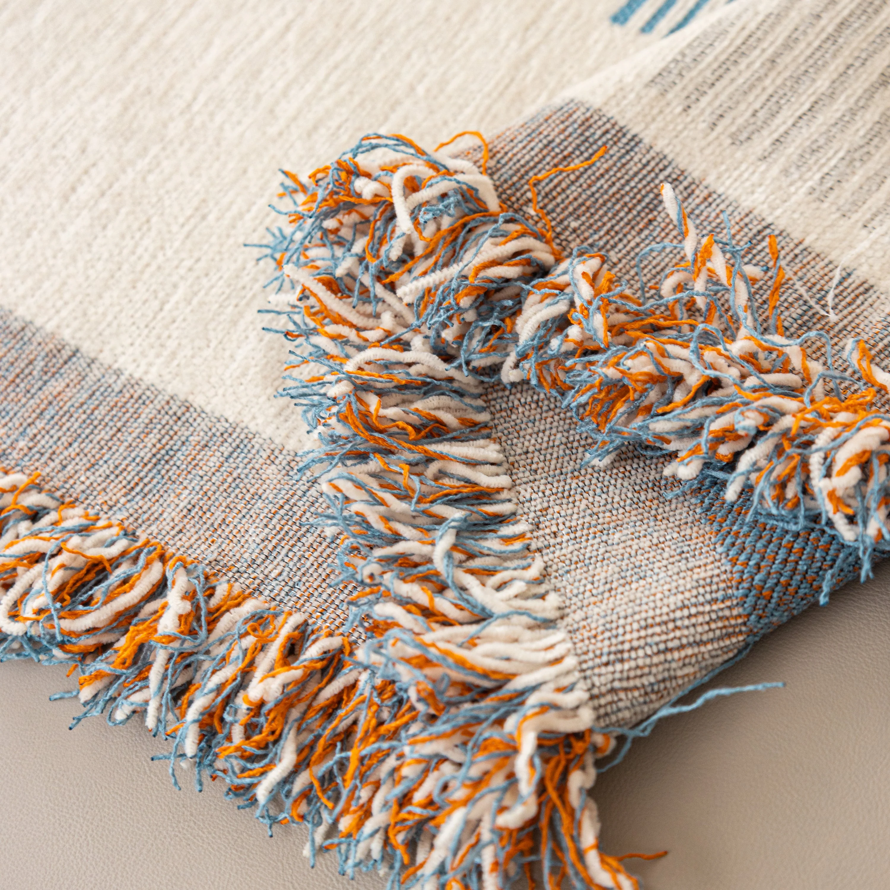 Geometric Chenille Sofa Throw Cover, Breathable Couch Protector with Tassel Fringe - Image 84