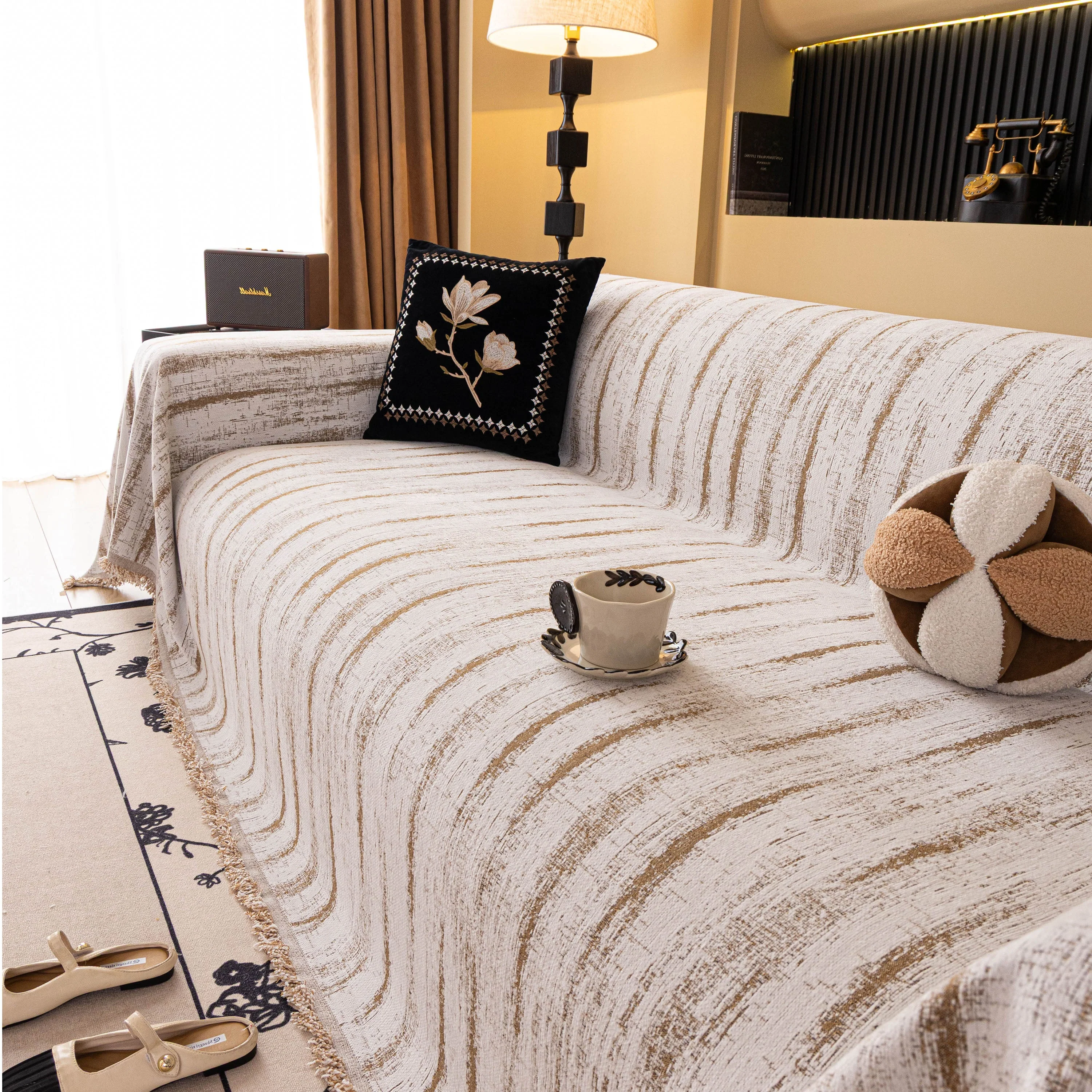 Chenille Oversized Throws for Couches, Washable and Durable Sofa Slipcover for Pets - Image 60