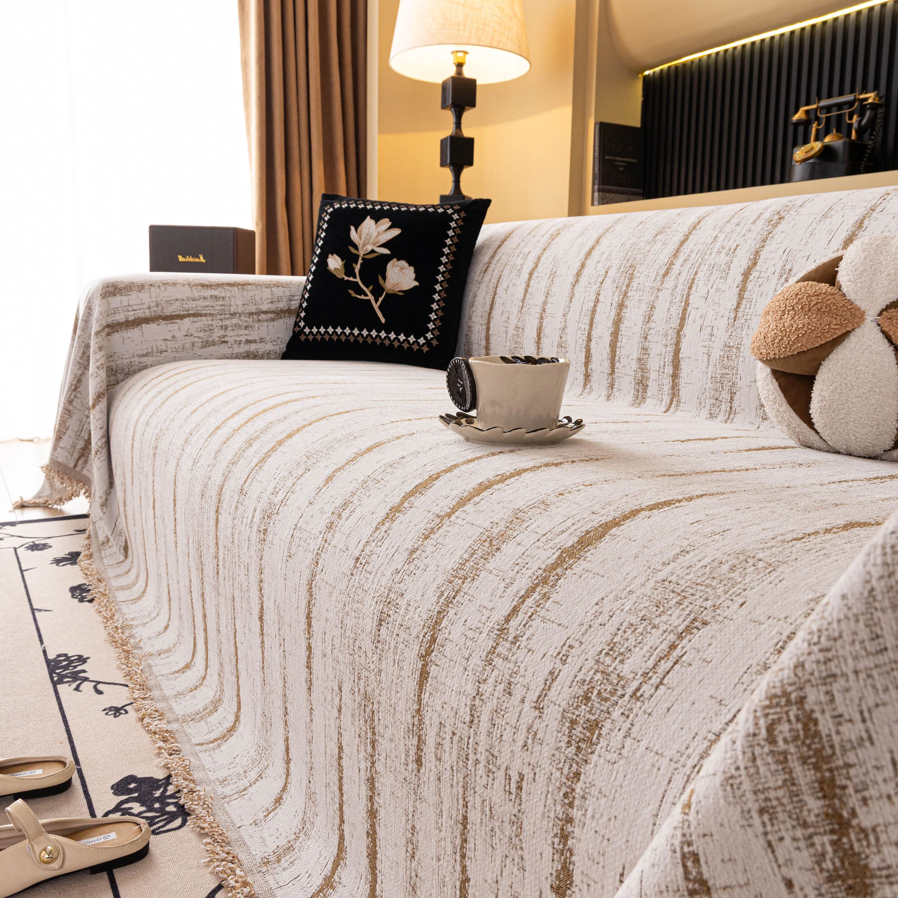 Chenille Oversized Throws for Couches, Washable and Durable Sofa Slipcover for Pets - Image 61