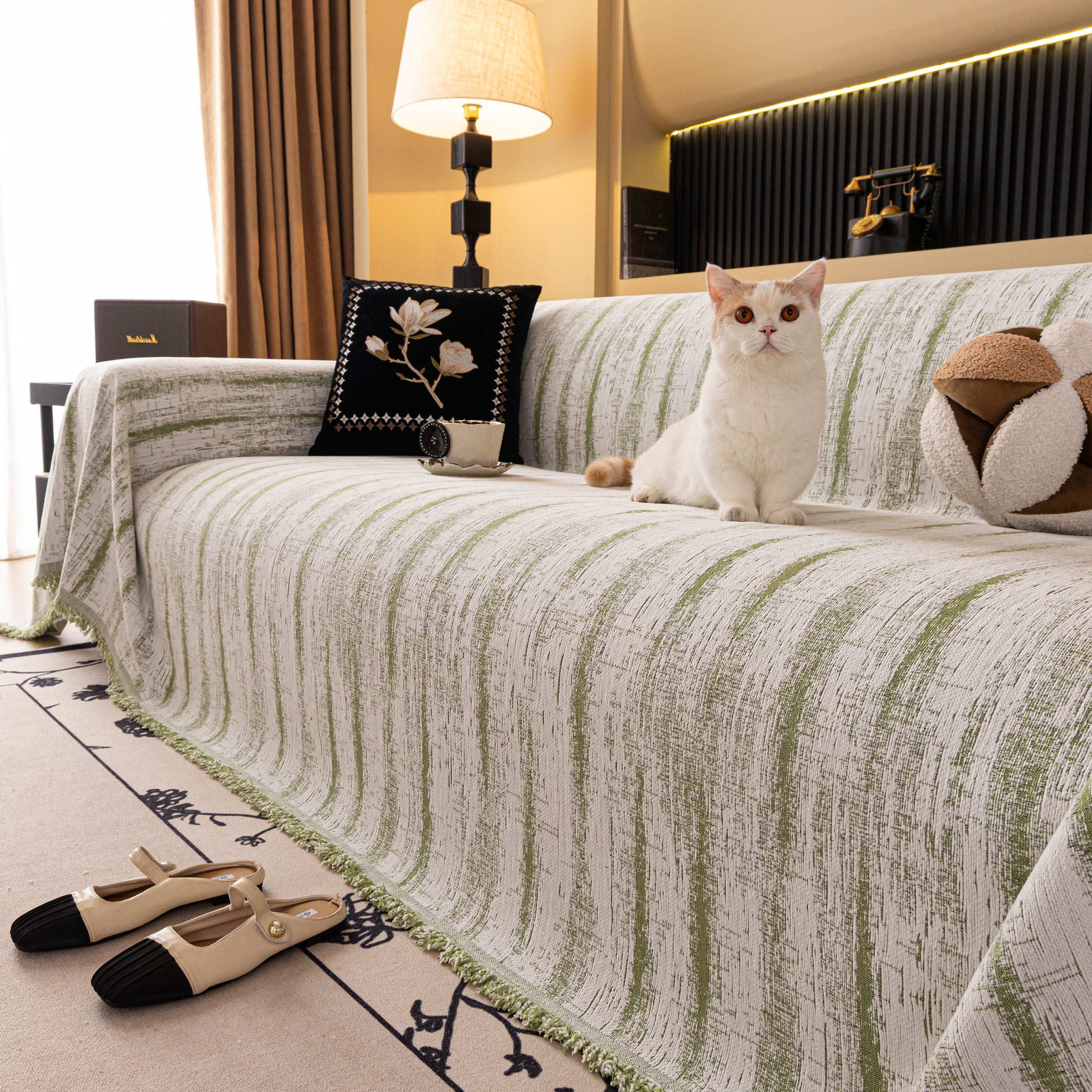 Chenille Oversized Throws for Couches, Washable and Durable Sofa Slipcover for Pets - Image 7