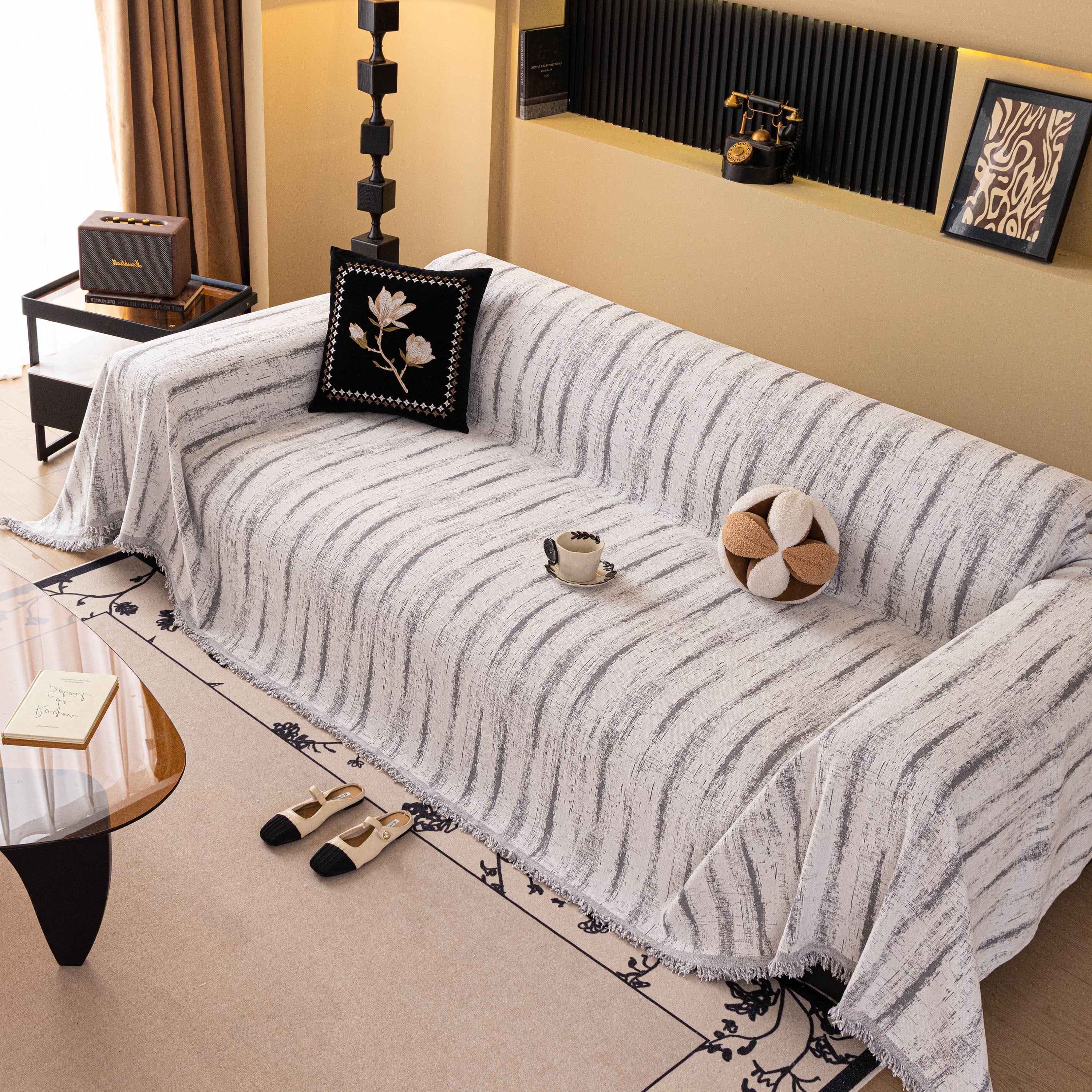 Chenille Oversized Throws for Couches, Washable and Durable Sofa Slipcover for Pets - Image 73
