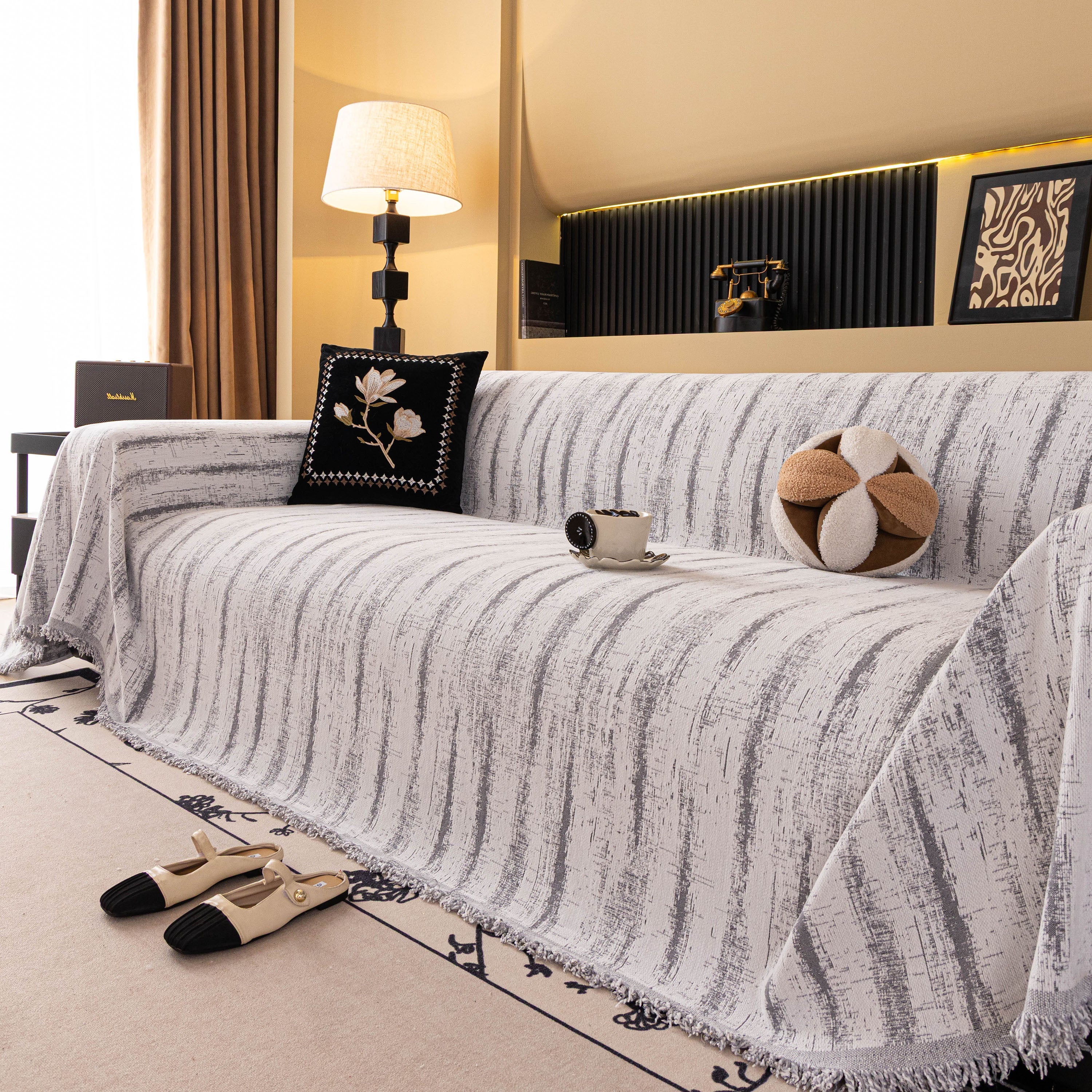 Chenille Oversized Throws for Couches, Washable and Durable Sofa Slipcover for Pets - Image 75