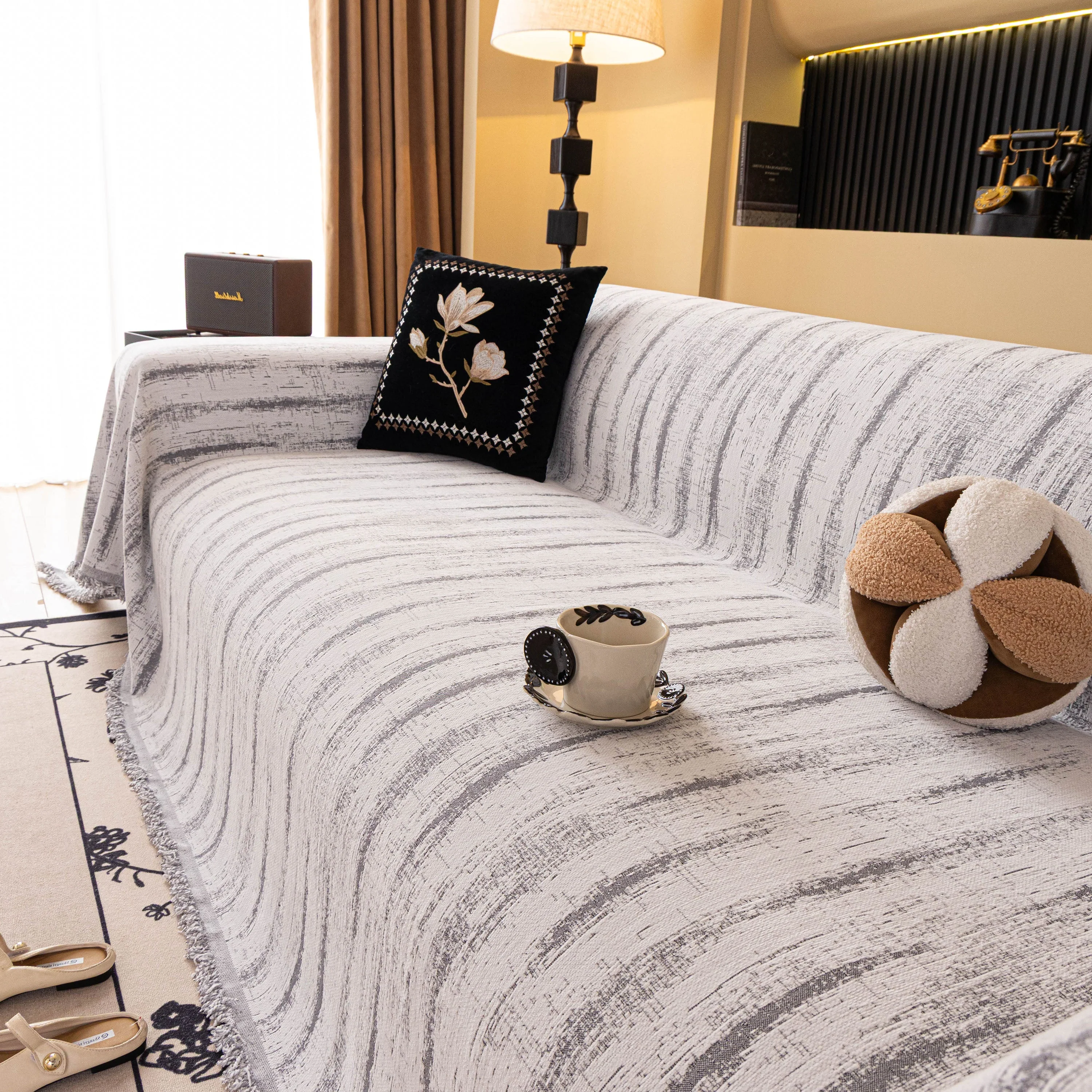 Chenille Oversized Throws for Couches, Washable and Durable Sofa Slipcover for Pets - Image 94