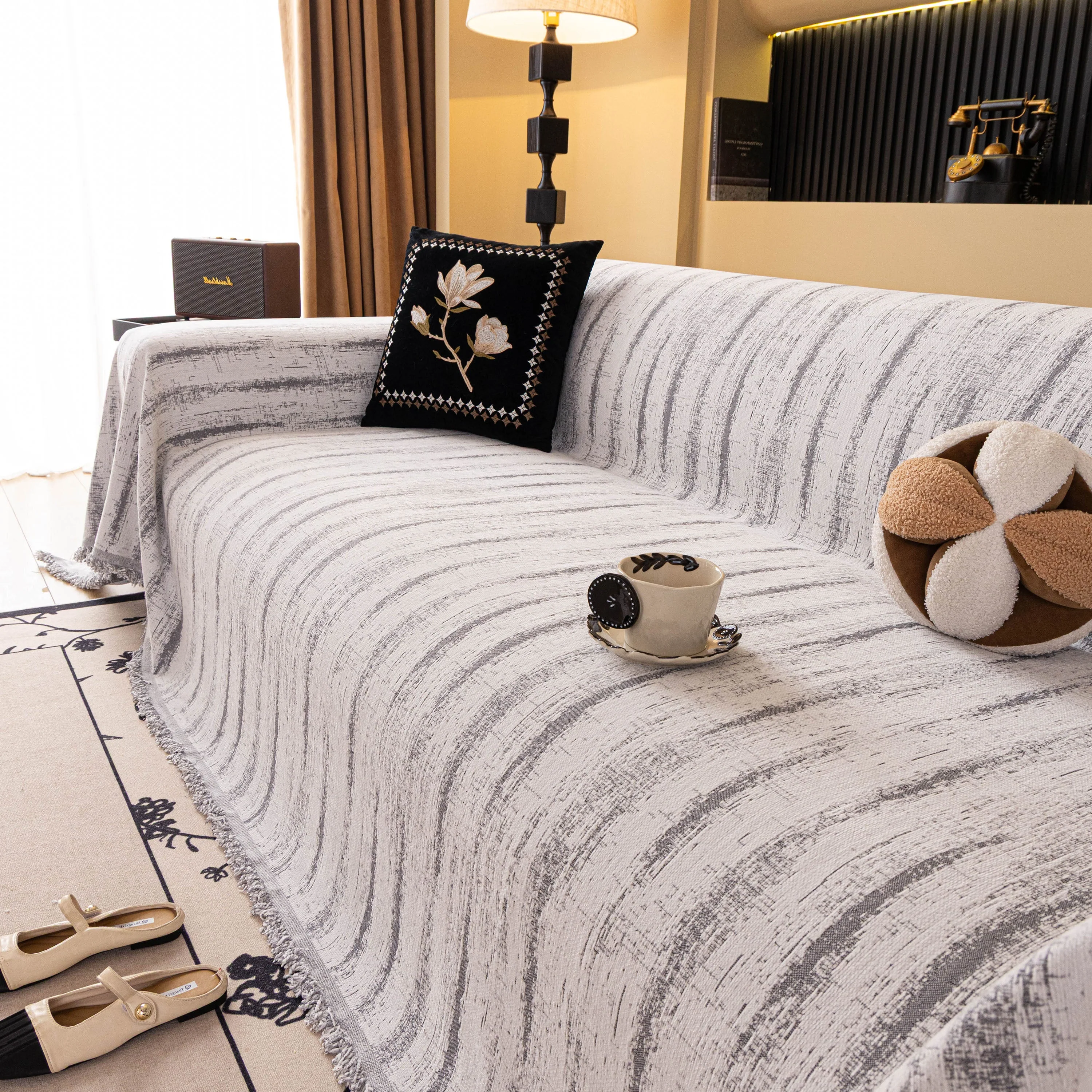 Chenille Oversized Throws for Couches, Washable and Durable Sofa Slipcover for Pets - Image 96