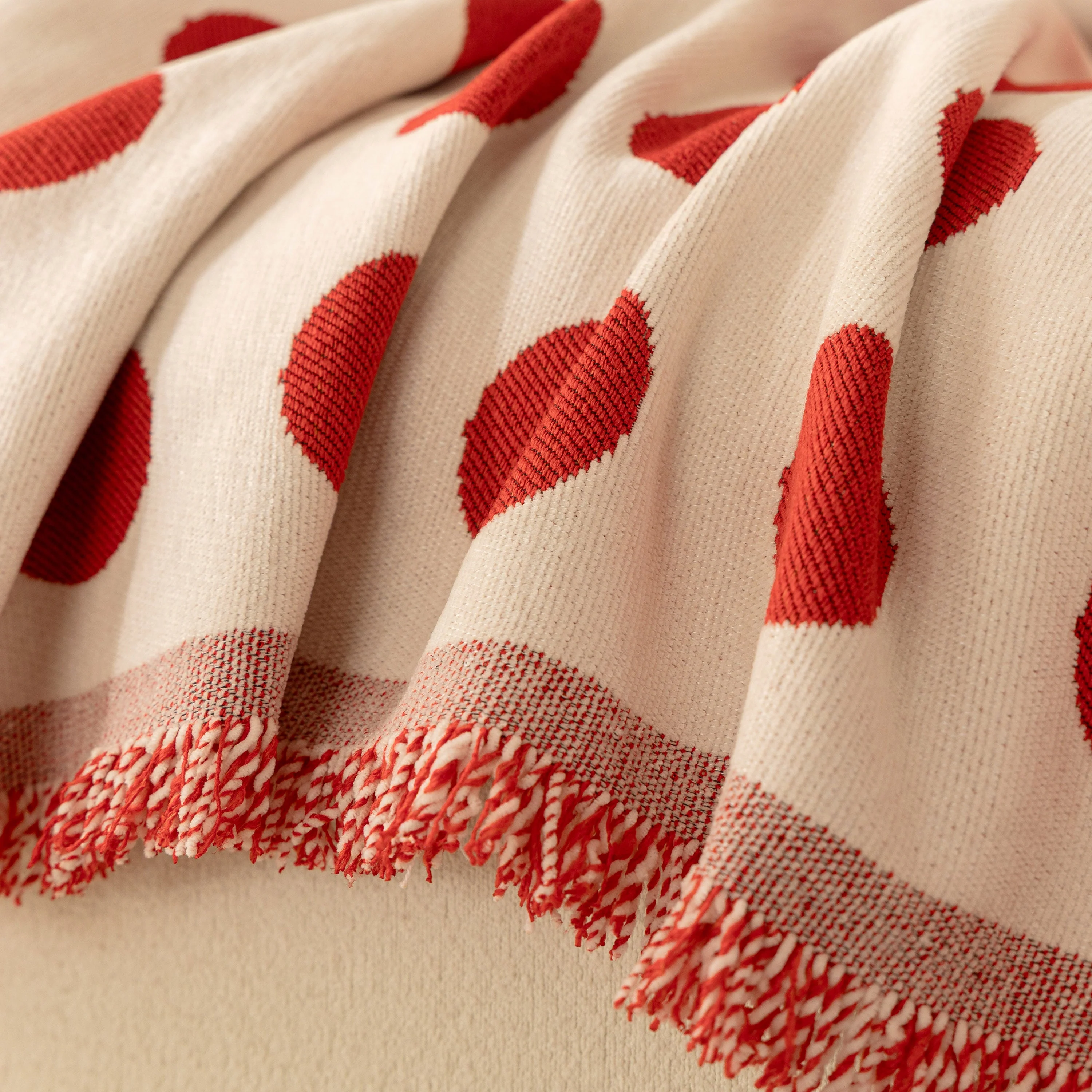 Chenille Polka Dot Sofa Cover Throw, Soft Thick Couch Cover Blanket Furniture Covers - Image 12