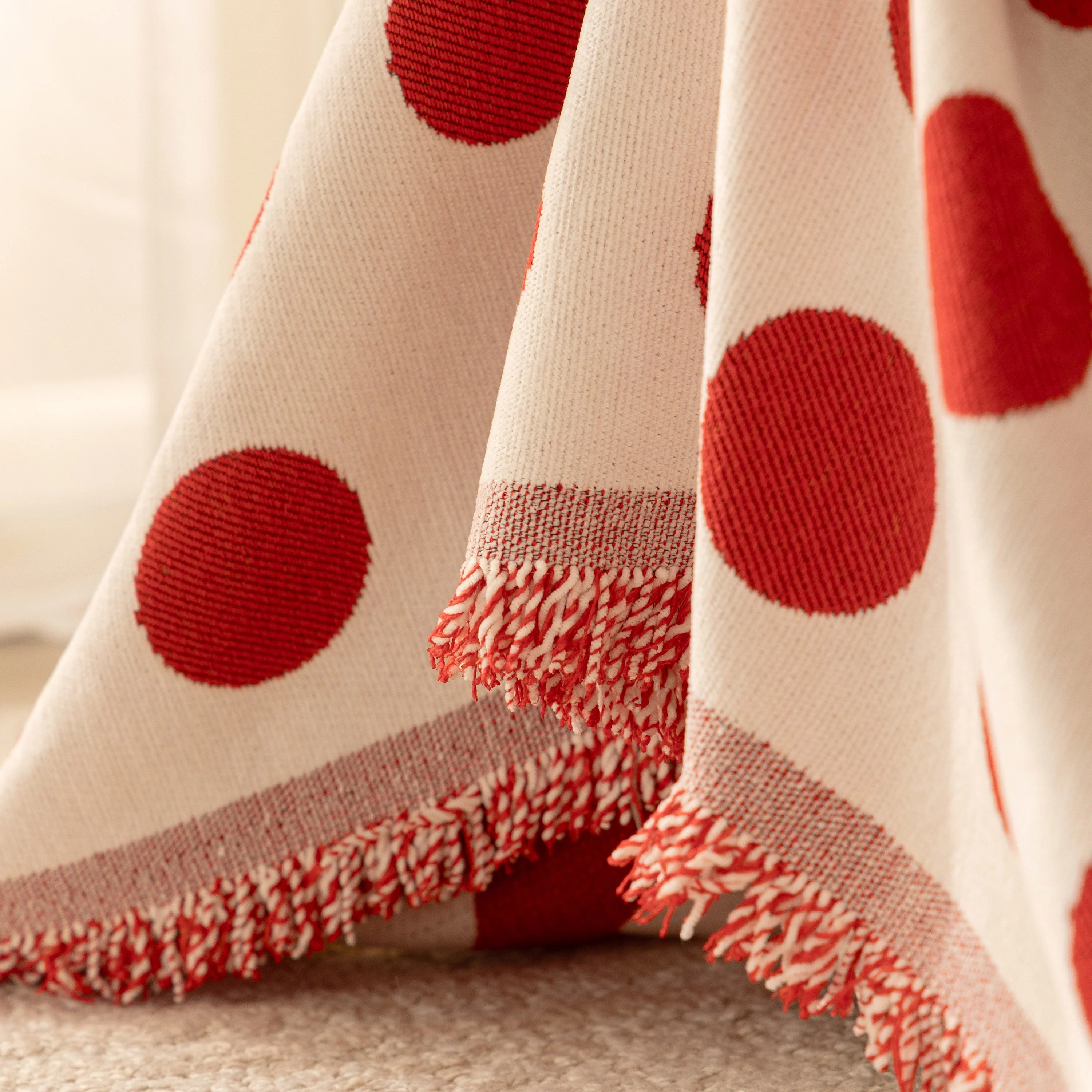 Chenille Polka Dot Sofa Cover Throw, Soft Thick Couch Cover Blanket Furniture Covers - Image 21