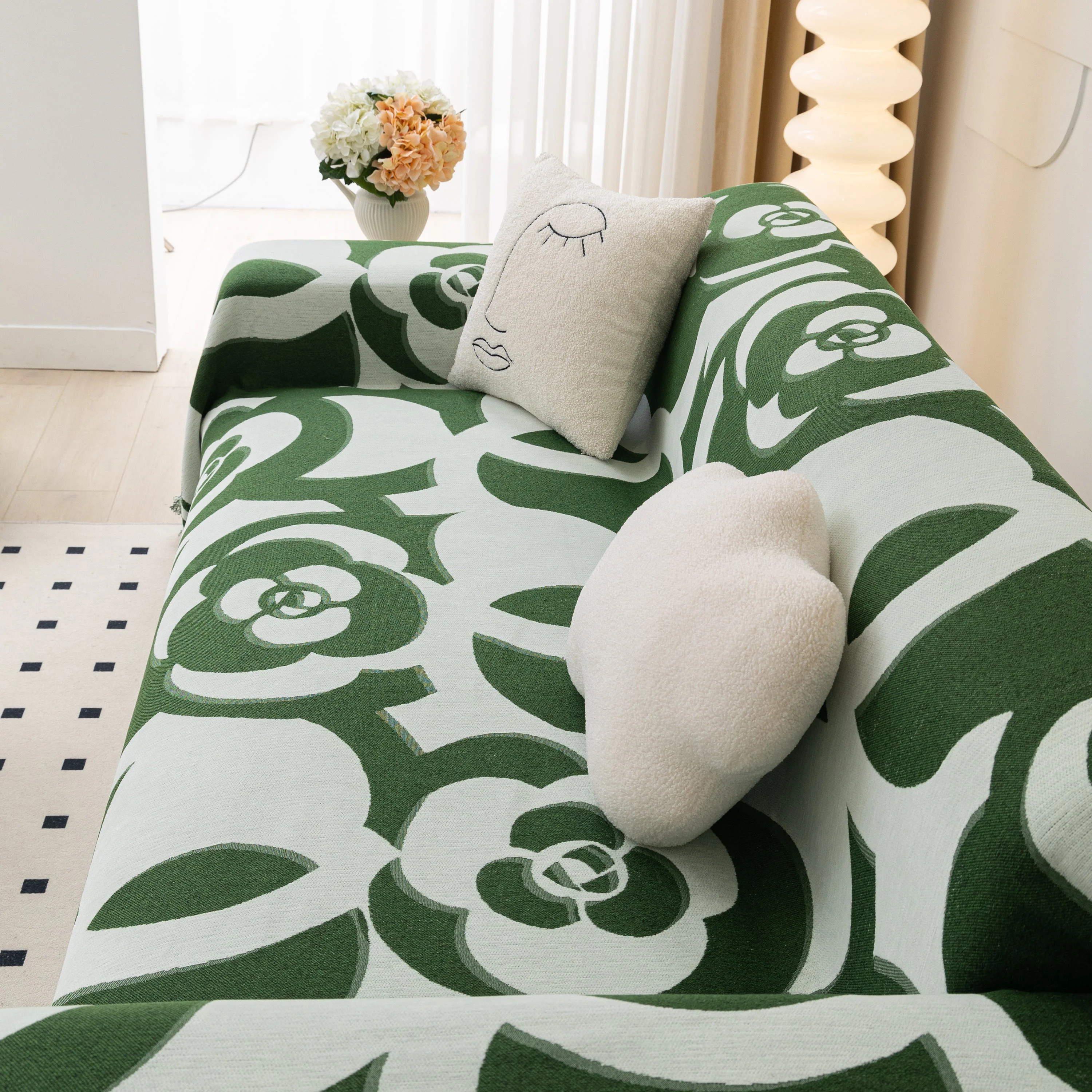 Chenille Sofa Cover Blanket, Couch Cover Blanket Throws for Couches Living Room Furniture Throw Covers - Image 113