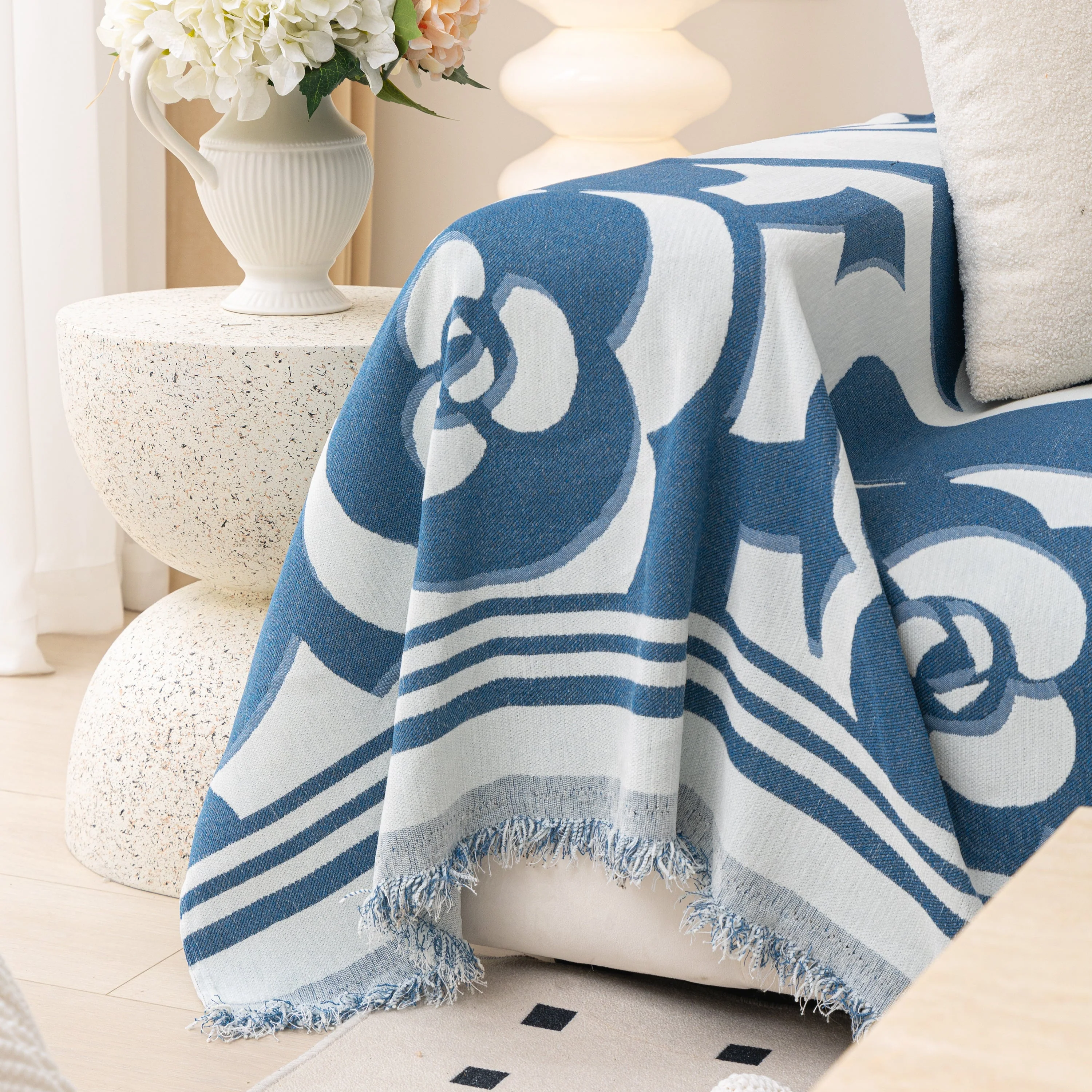 Chenille Sofa Cover Blanket, Couch Cover Blanket Throws for Couches Living Room Furniture Throw Covers - Image 138