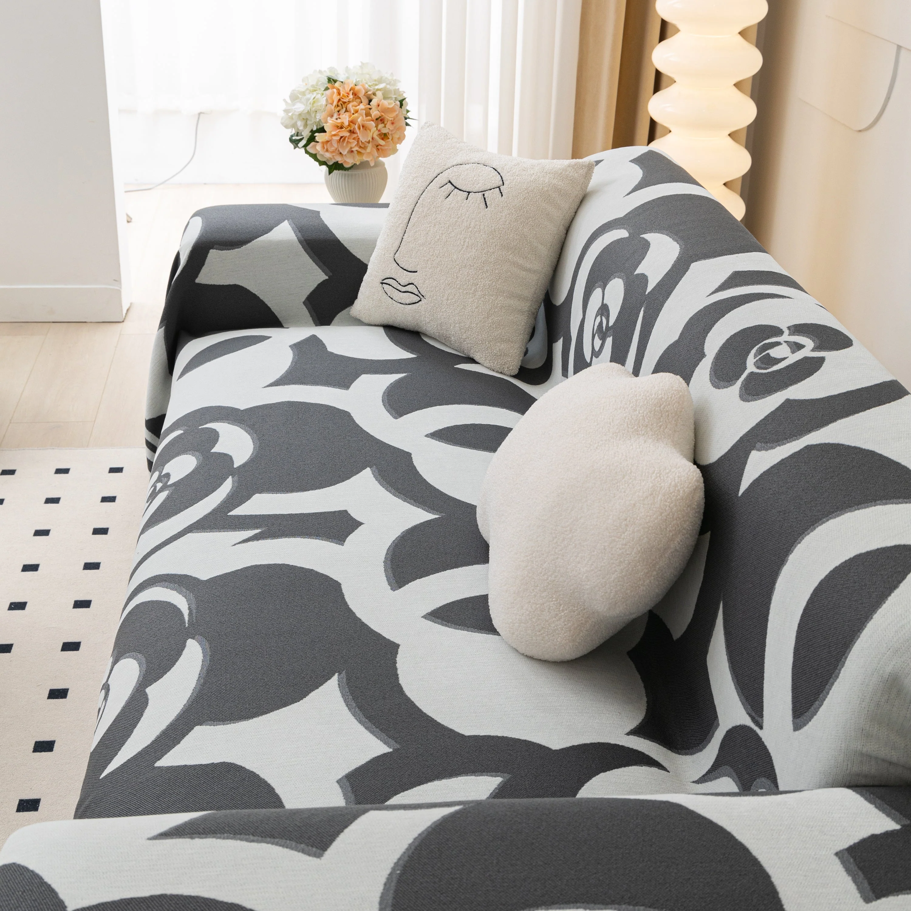 Chenille Sofa Cover Blanket, Couch Cover Blanket Throws for Couches Living Room Furniture Throw Covers - Image 163
