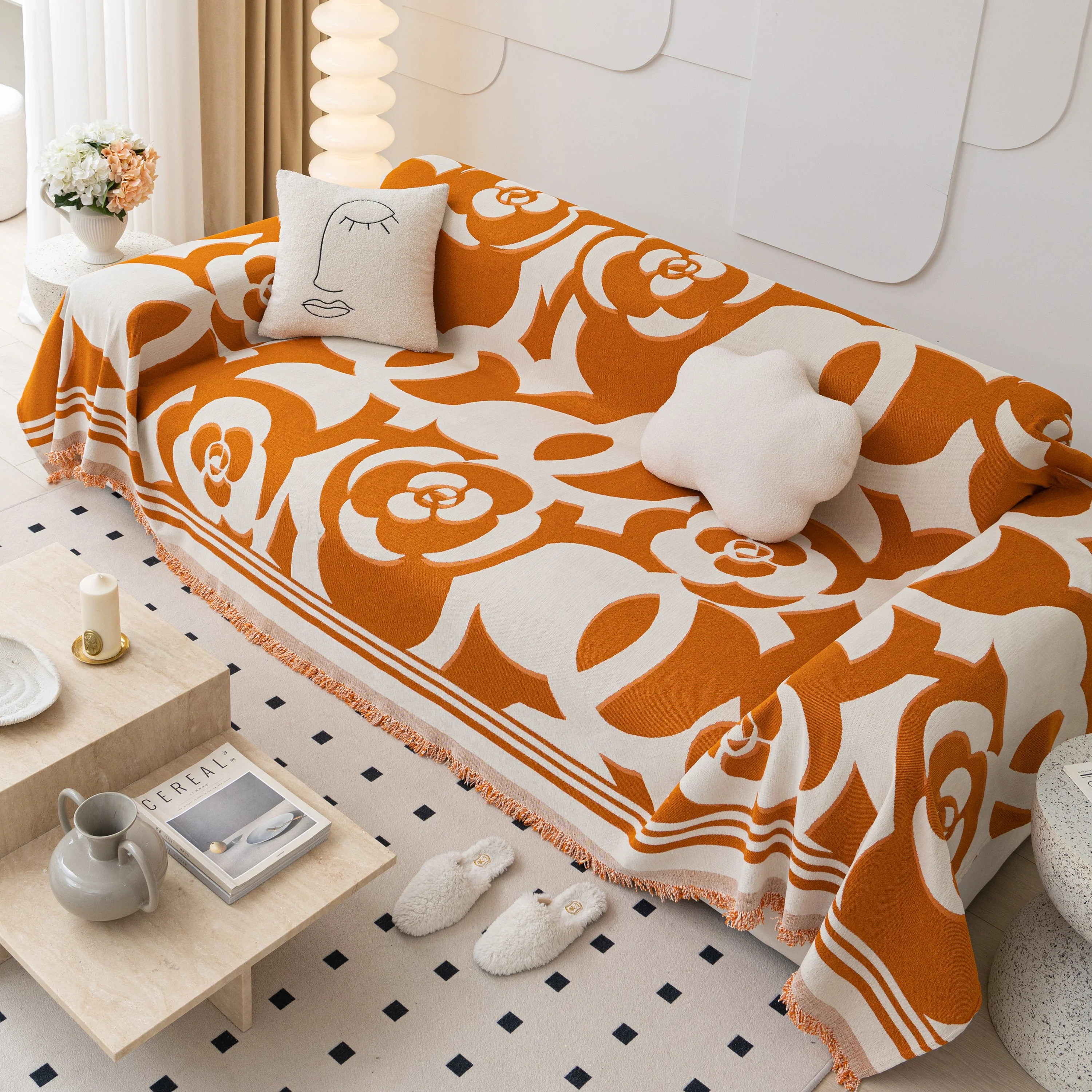 Chenille Sofa Cover Blanket, Couch Cover Blanket Throws for Couches Living Room Furniture Throw Covers - Image 18