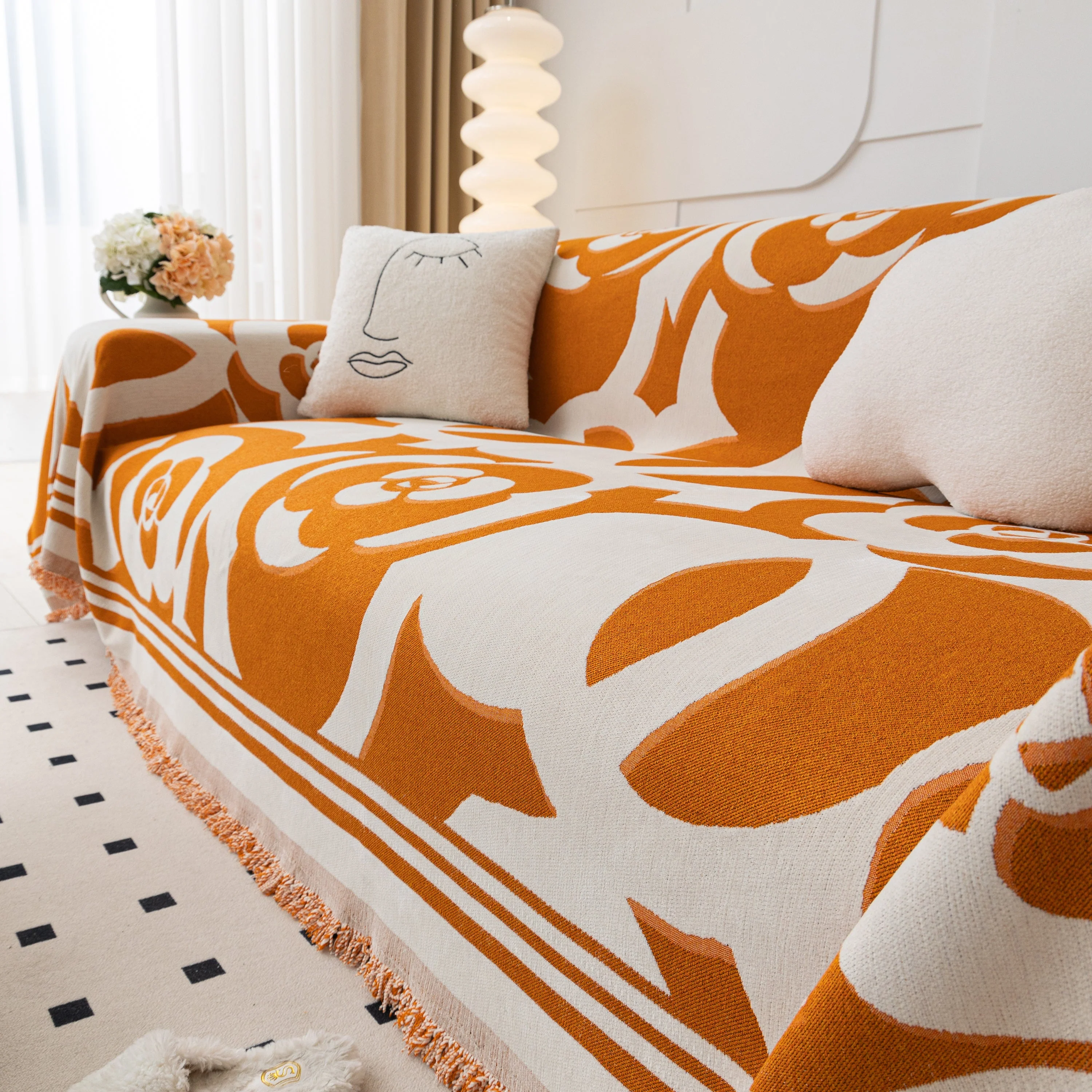 Chenille Sofa Cover Blanket, Couch Cover Blanket Throws for Couches Living Room Furniture Throw Covers - Image 22