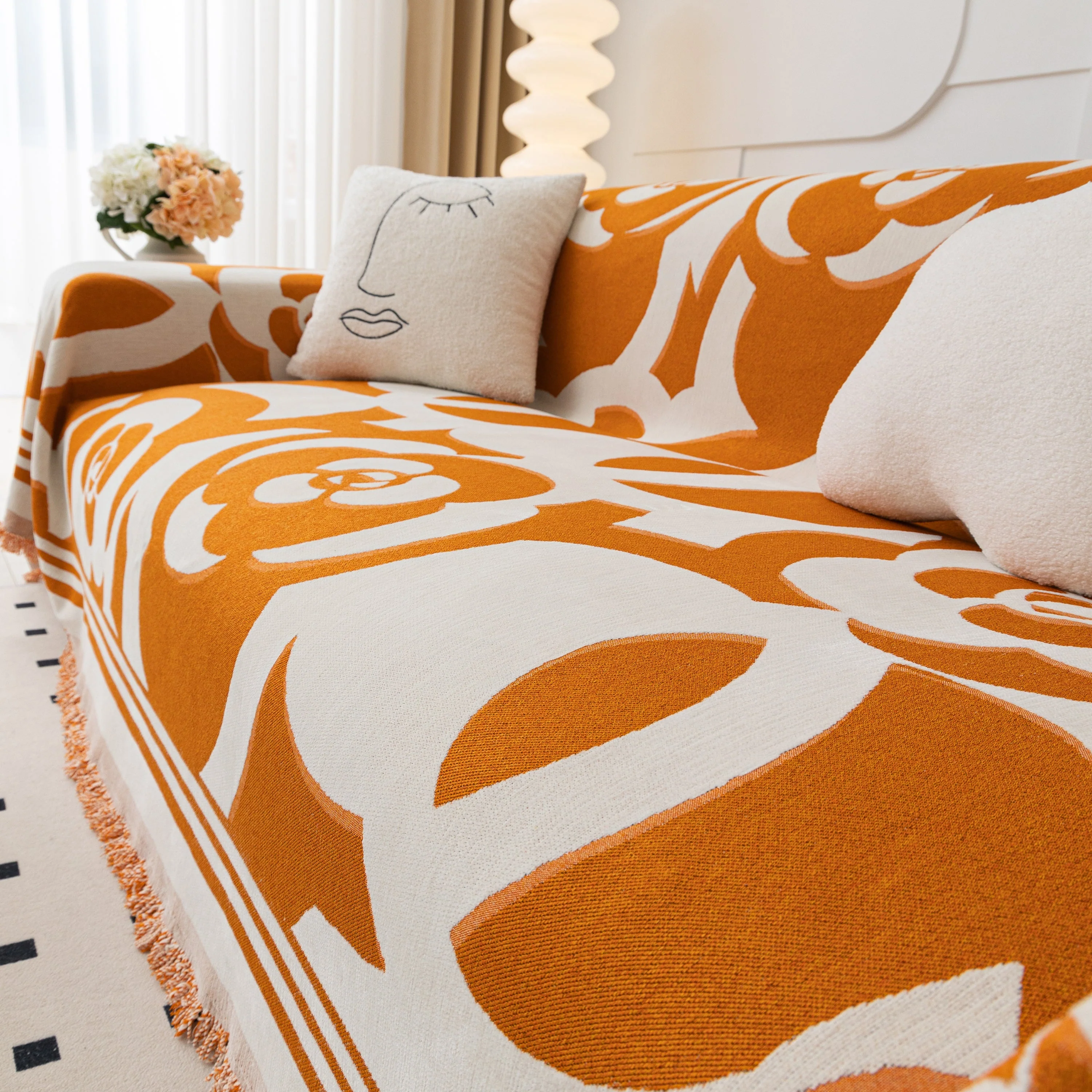 Chenille Sofa Cover Blanket, Couch Cover Blanket Throws for Couches Living Room Furniture Throw Covers - Image 23