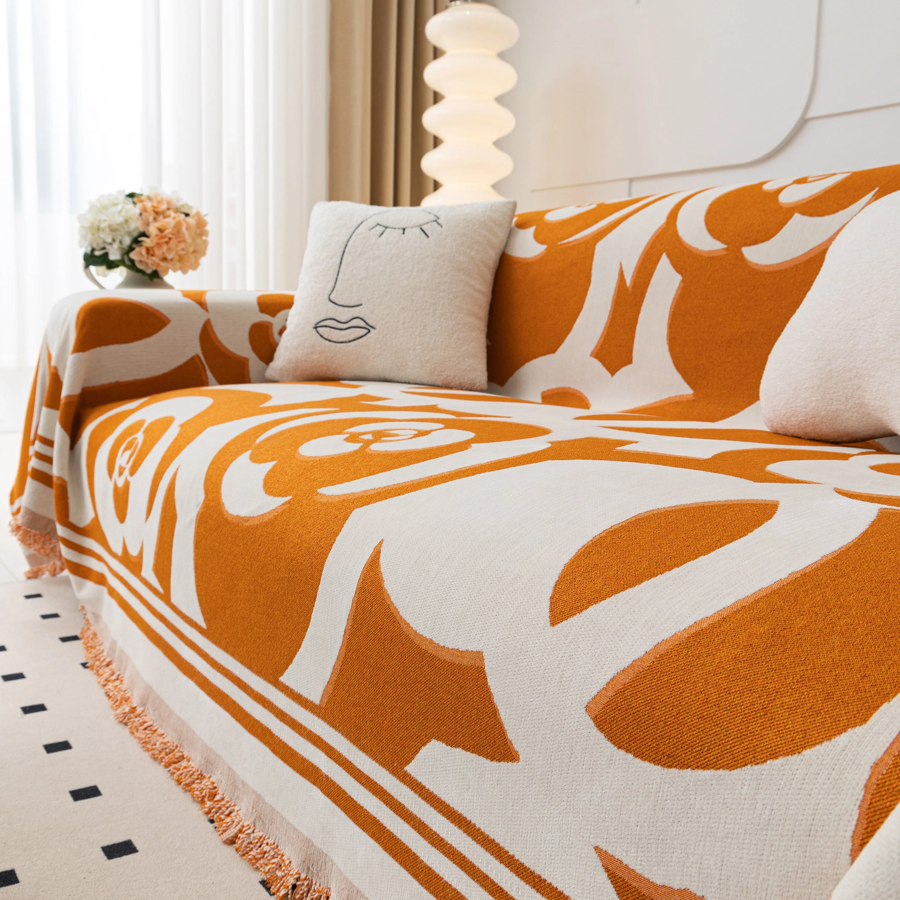 Chenille Sofa Cover Blanket, Couch Cover Blanket Throws for Couches Living Room Furniture Throw Covers - Image 24