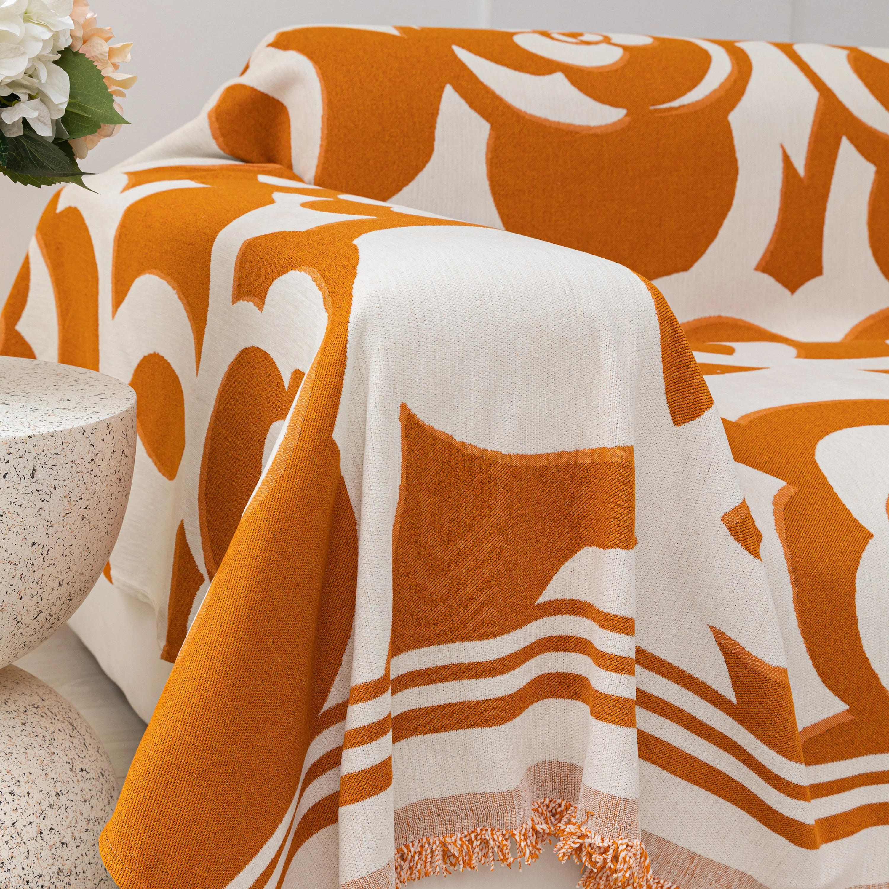 Chenille Sofa Cover Blanket, Couch Cover Blanket Throws for Couches Living Room Furniture Throw Covers - Image 25