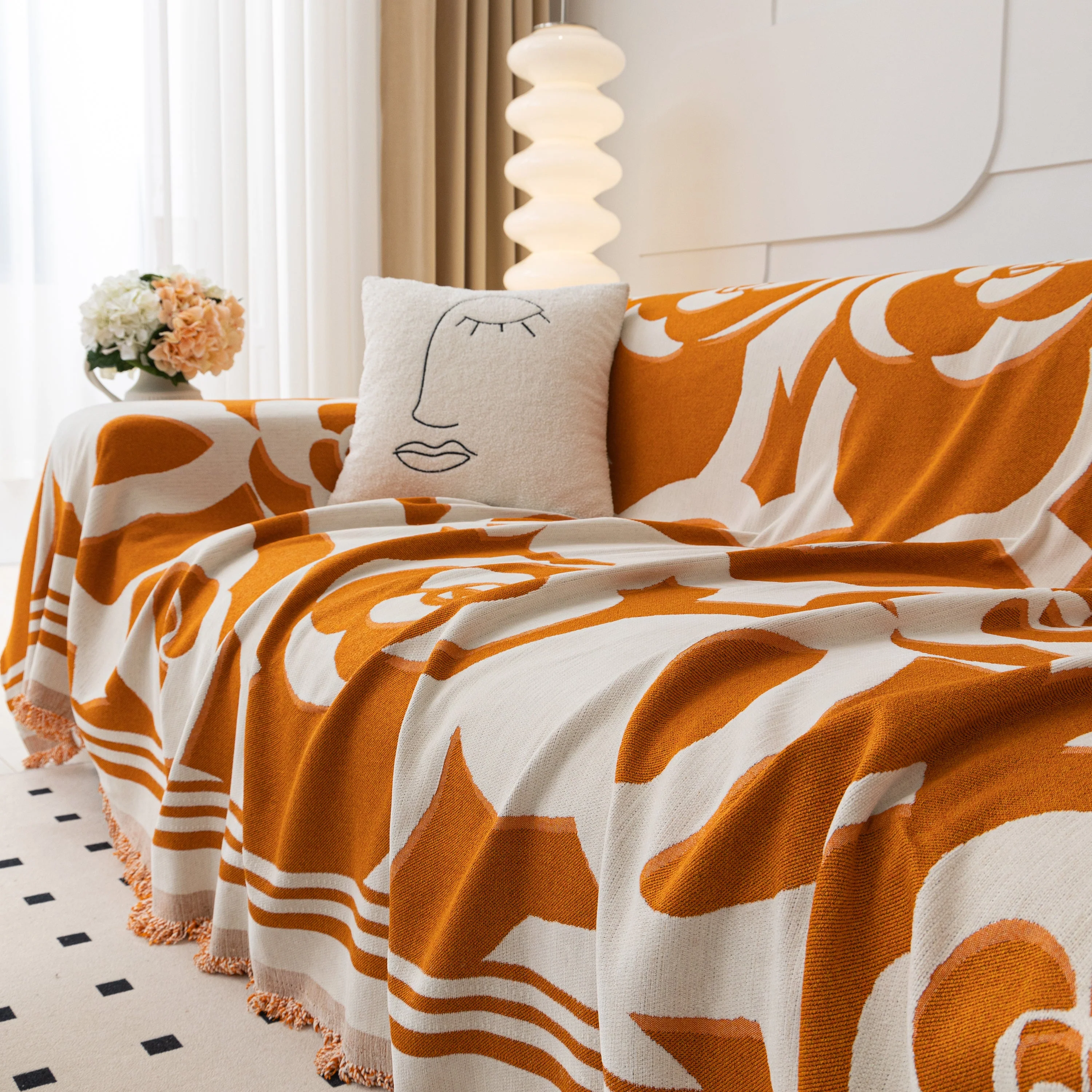 Chenille Sofa Cover Blanket, Couch Cover Blanket Throws for Couches Living Room Furniture Throw Covers - Image 26