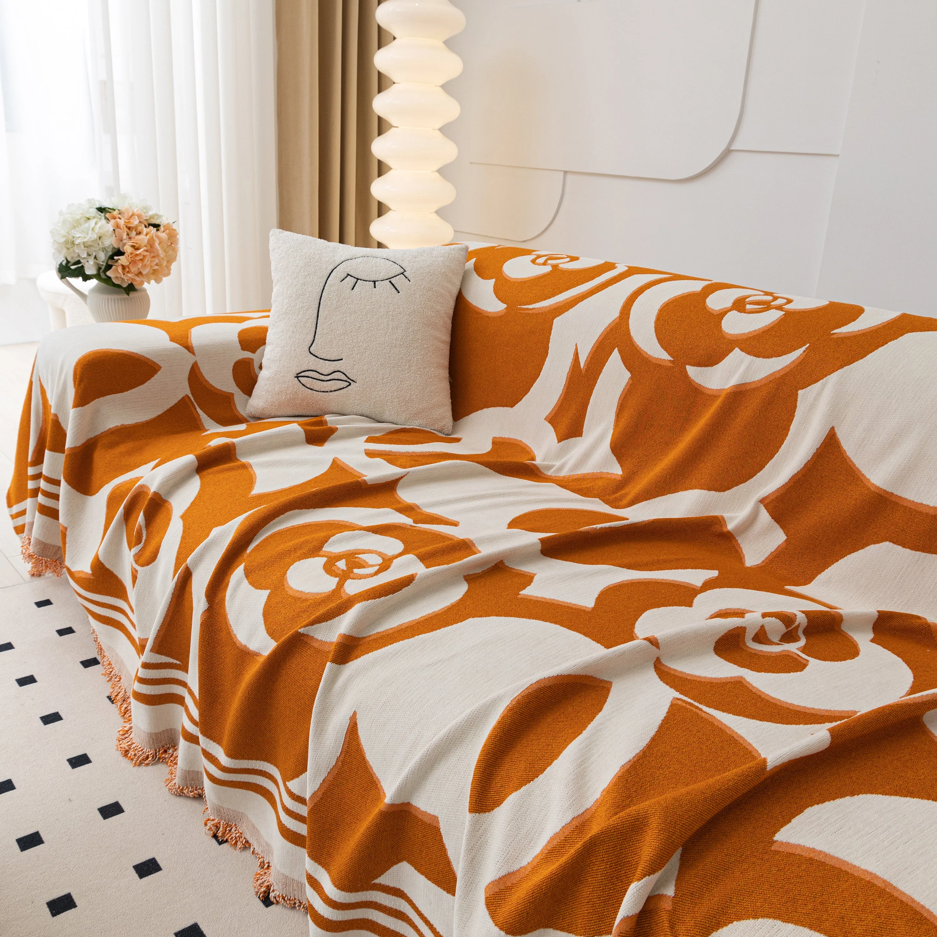 Chenille Sofa Cover Blanket, Couch Cover Blanket Throws for Couches Living Room Furniture Throw Covers - Image 28
