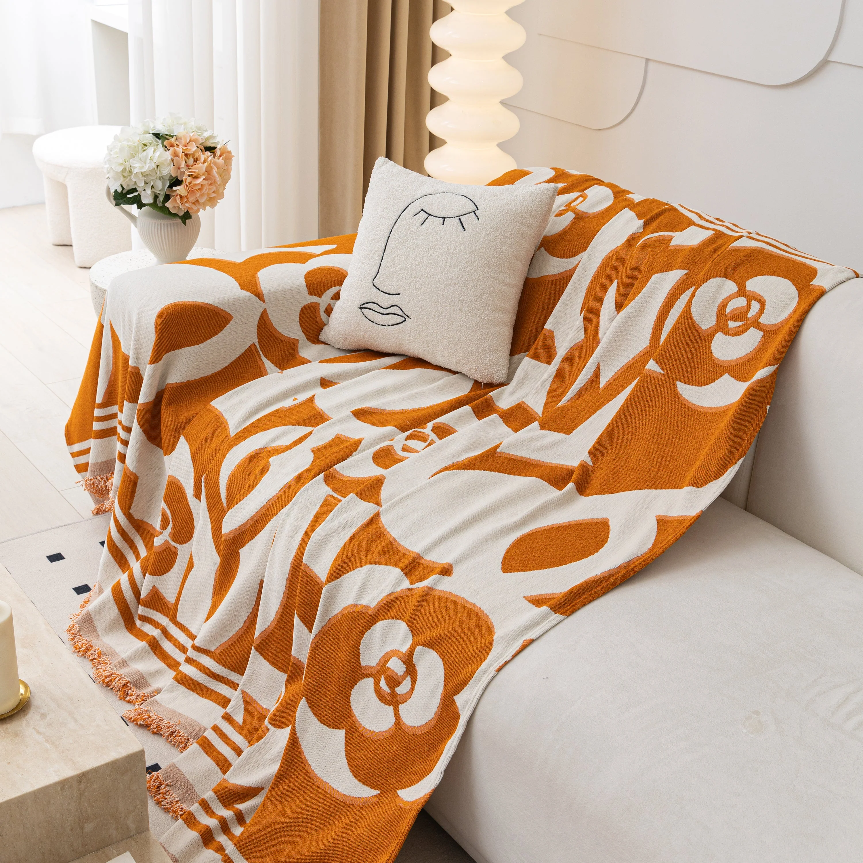 Chenille Sofa Cover Blanket, Couch Cover Blanket Throws for Couches Living Room Furniture Throw Covers - Image 32