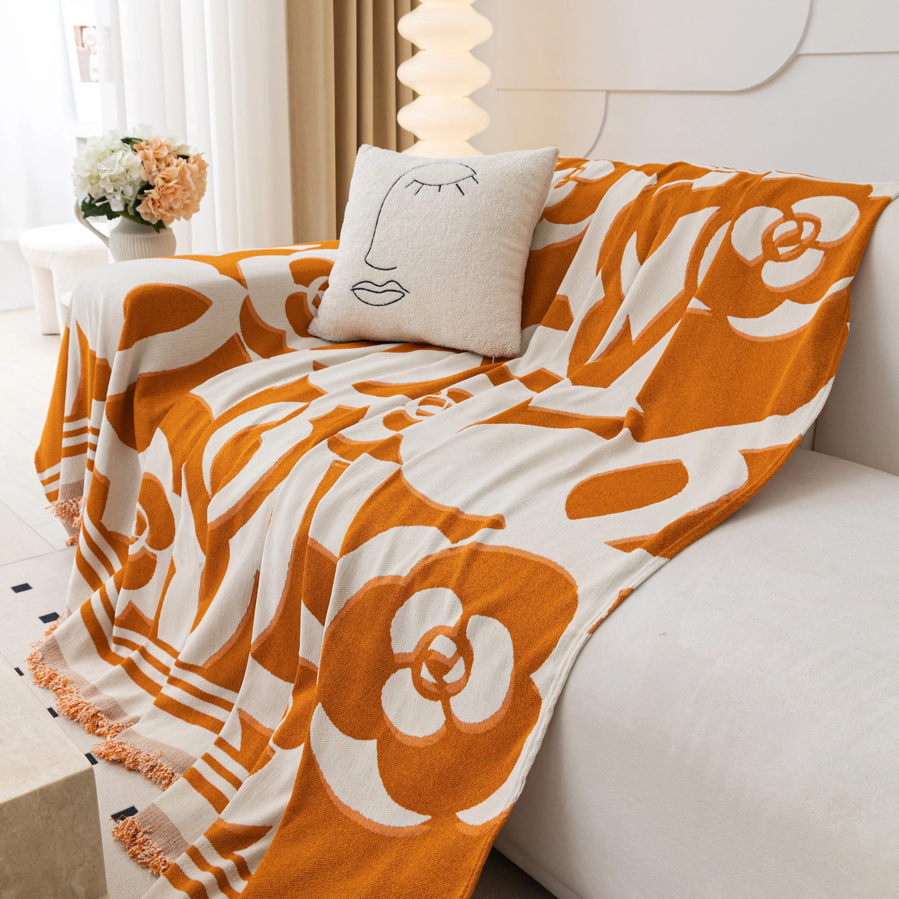 Chenille Sofa Cover Blanket, Couch Cover Blanket Throws for Couches Living Room Furniture Throw Covers - Image 33