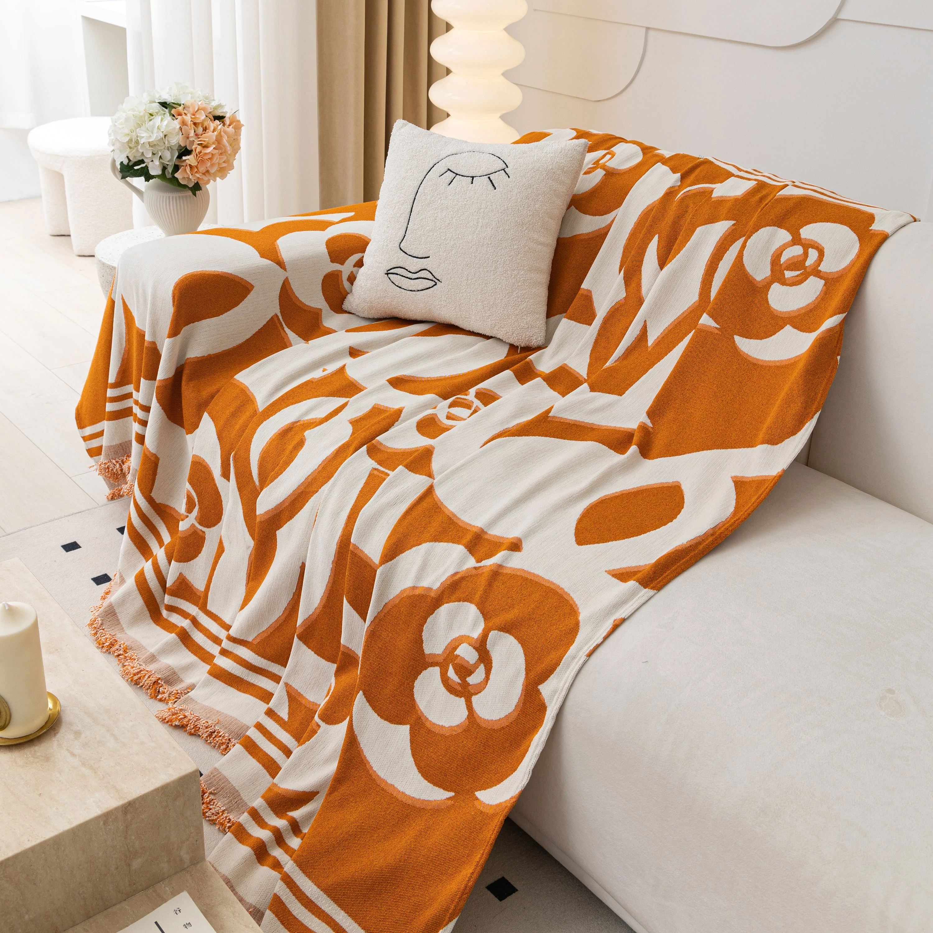 Chenille Sofa Cover Blanket, Couch Cover Blanket Throws for Couches Living Room Furniture Throw Covers - Image 34